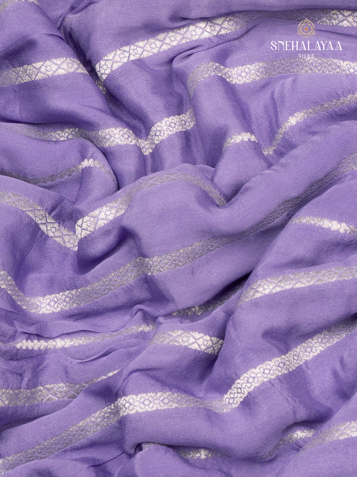 Light Blue Banaras Crepe Silk Saree