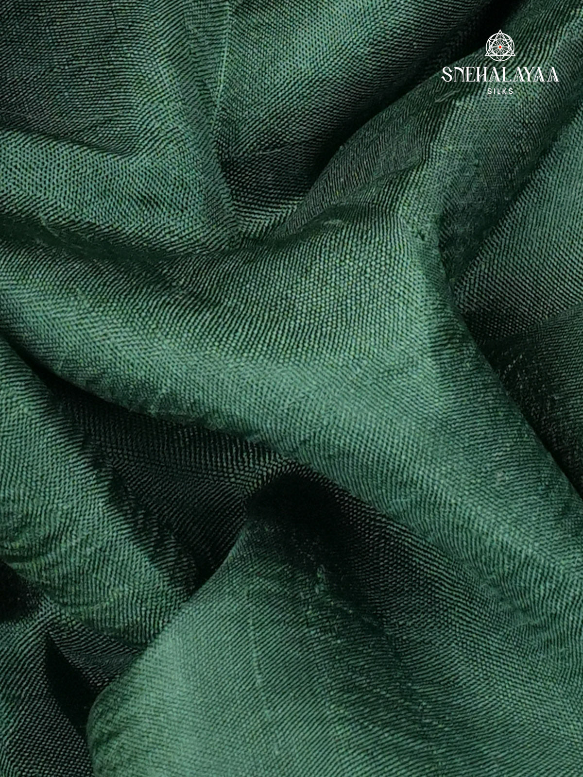 Teal Green Pure Tussar Silk Saree