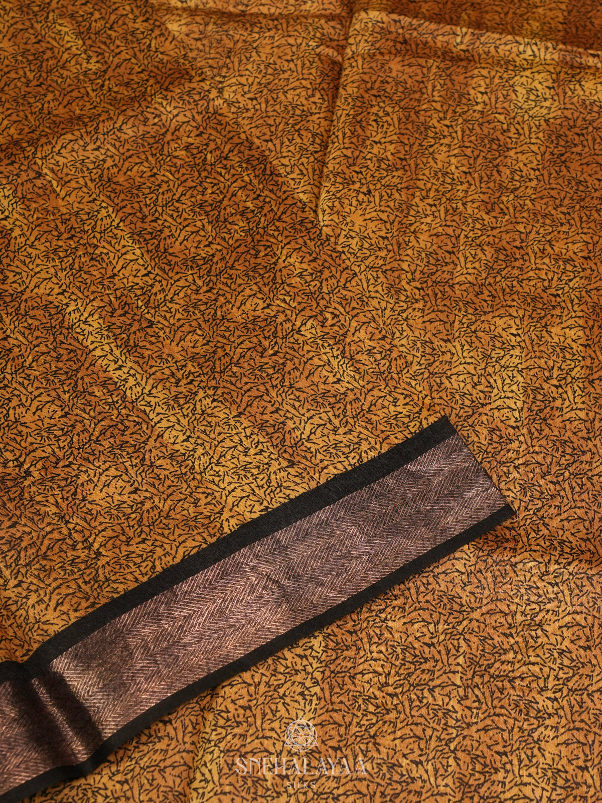 Black Chanderi Saree