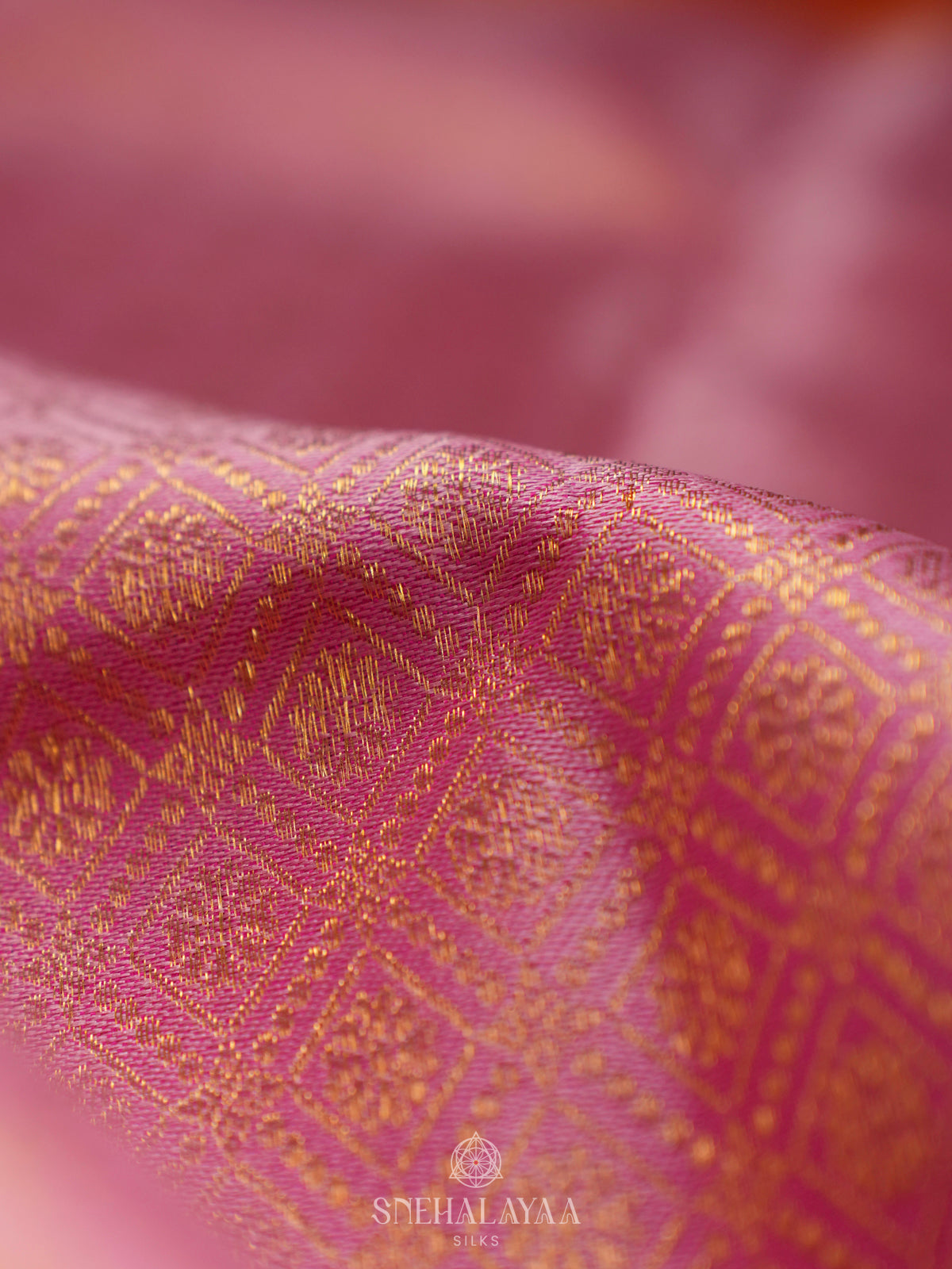 Pale Pink Kanjivaram Silk Saree