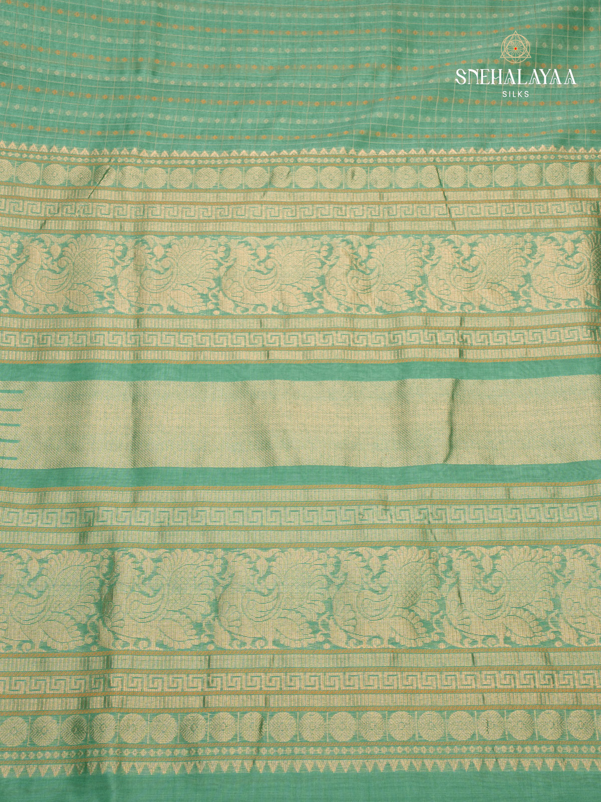 Light Green Kanchi Silk Cotton Saree