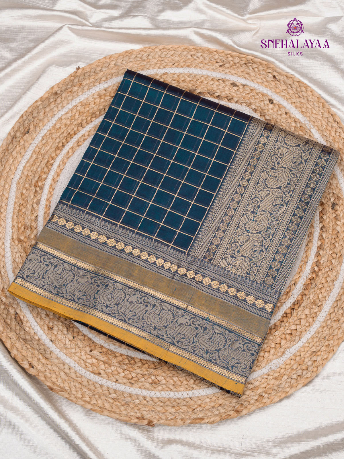 Blue Kanchi Silk Cotton Saree