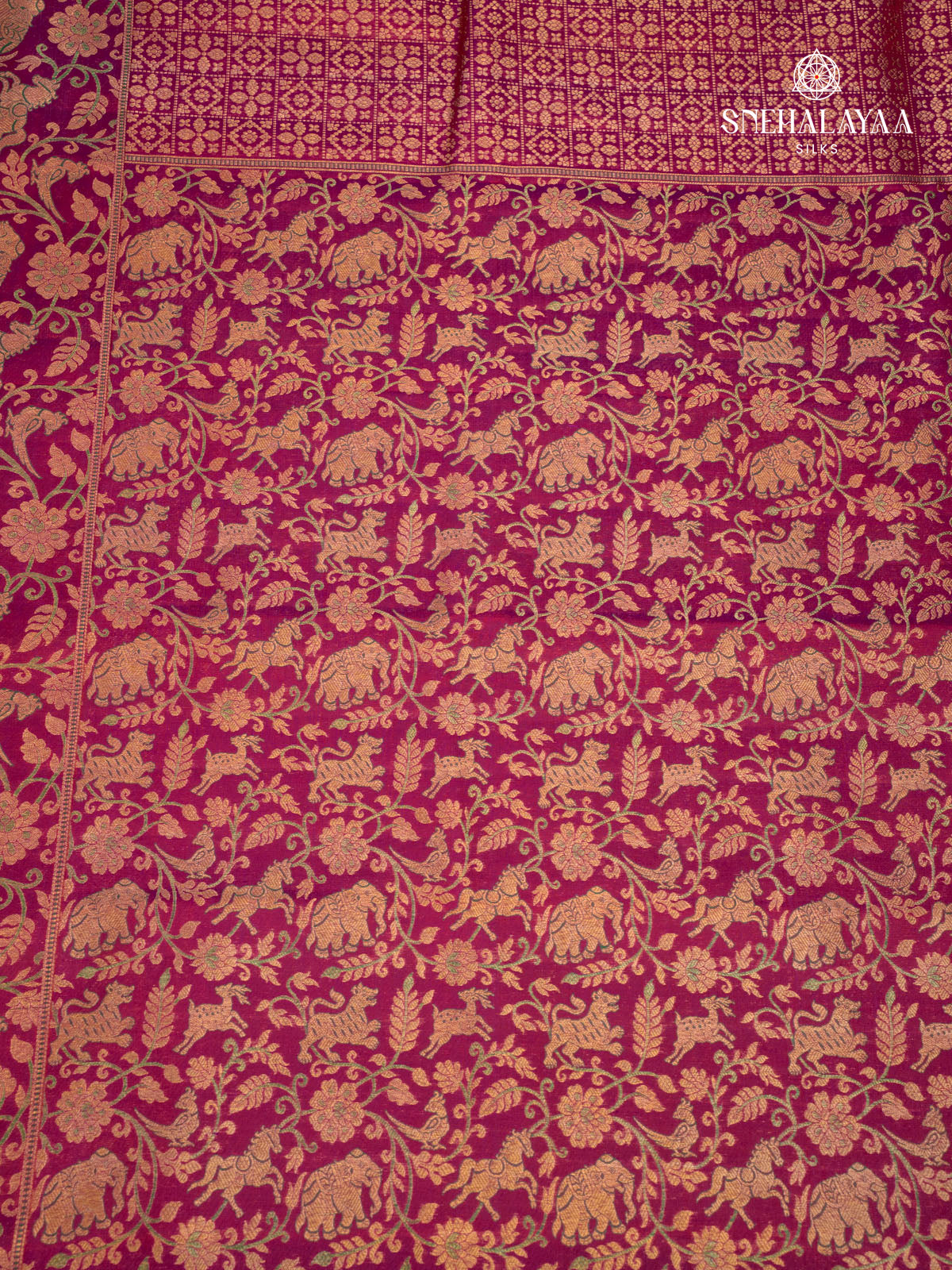 Magenta Pink Kanjivaram Silk Saree