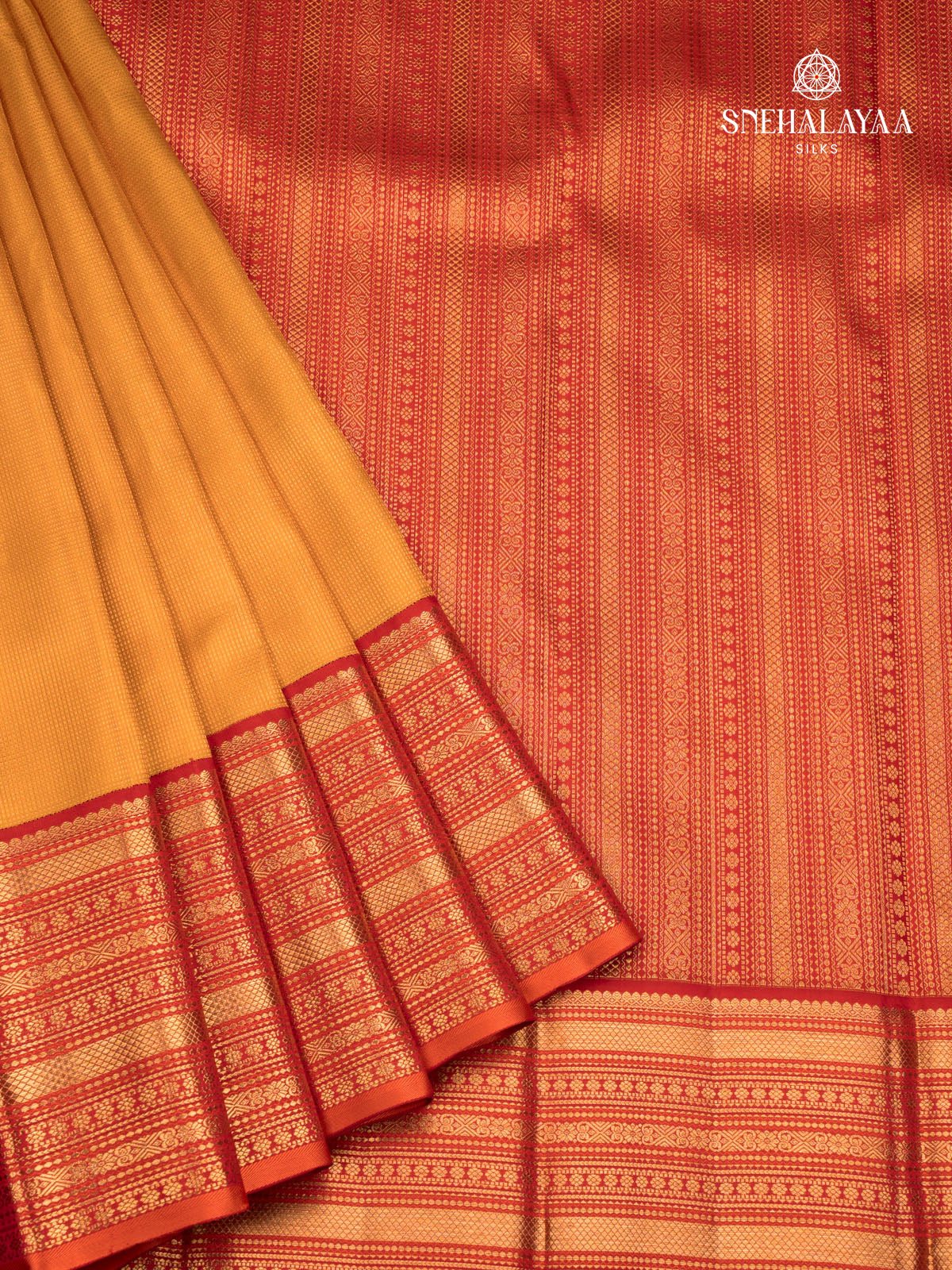 Mango Yellow Kanjivaram Silk Saree