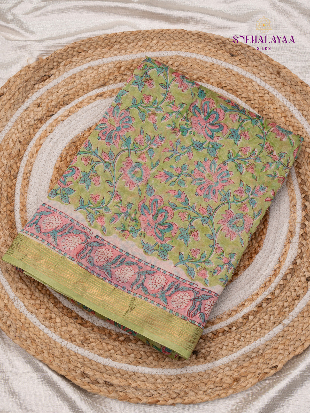 Green Chanderi Saree