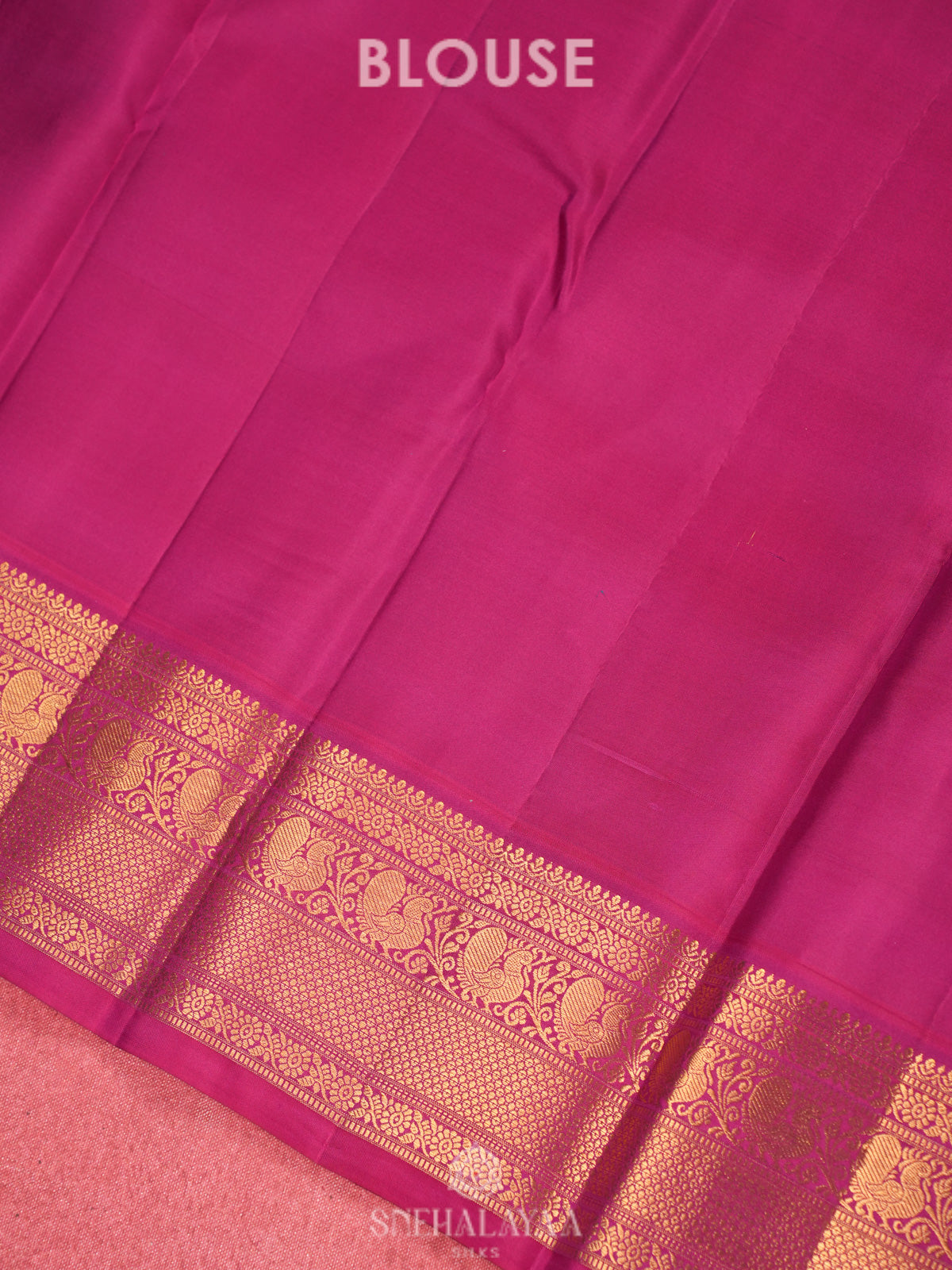Peacock Blue Kanjivaram Silk Saree