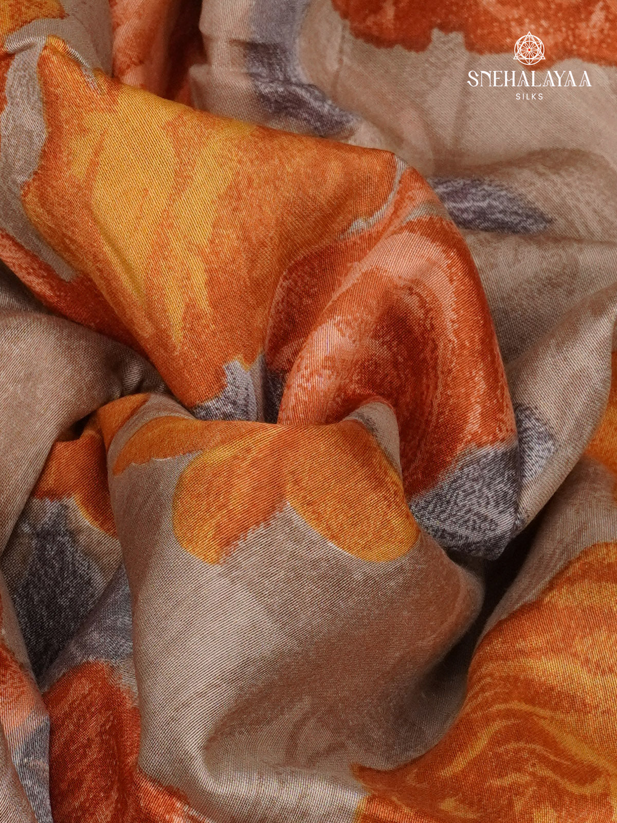 Brown Chanderi Saree