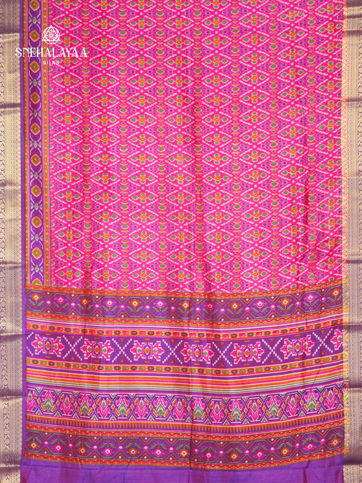 Pink Ikat Saree
