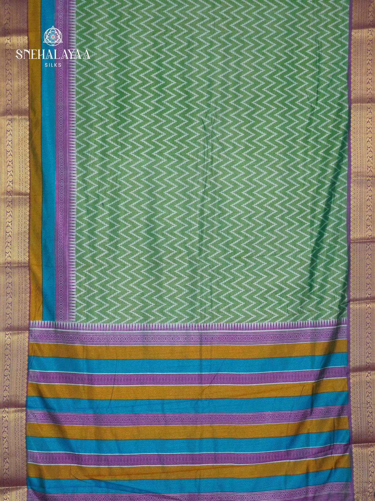 Green Ikat Saree