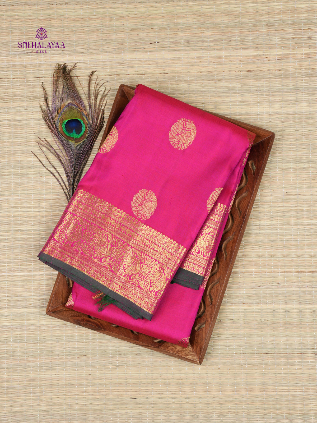 Rani Pink Kanjivaram Silk Saree