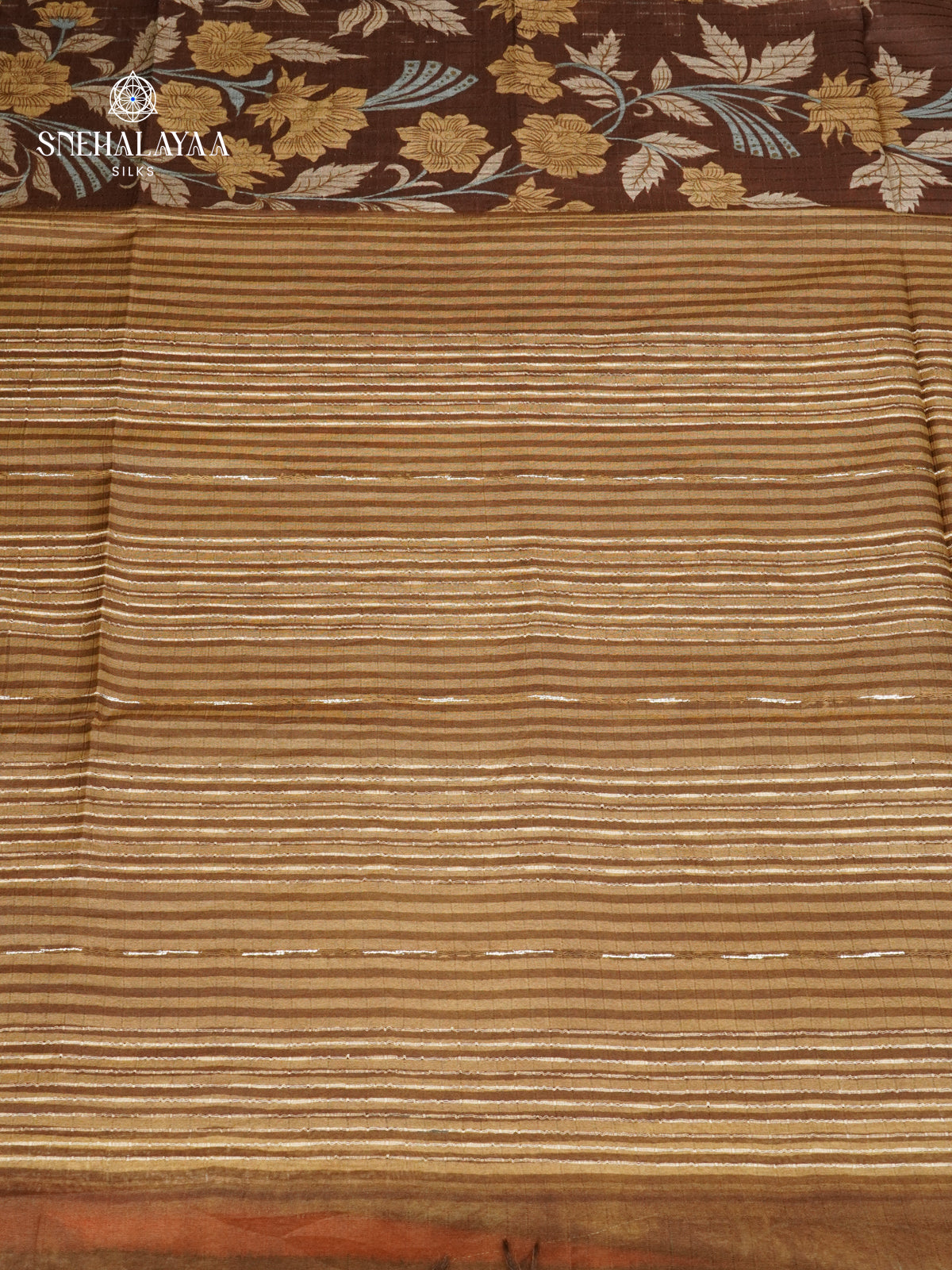 Brown Bamboo Silk Saree