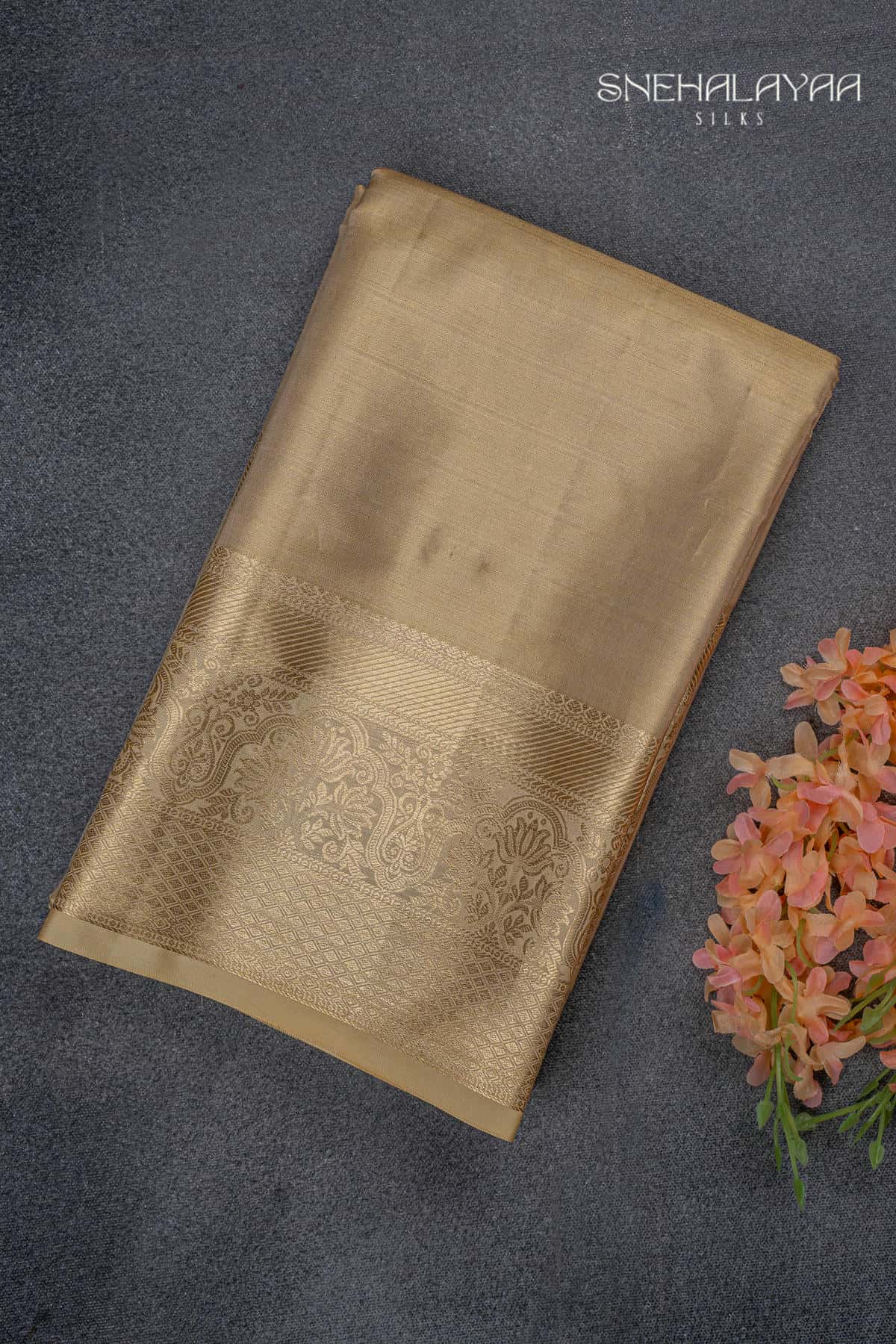 Gold Kancheevaram Tissue Silk Saree