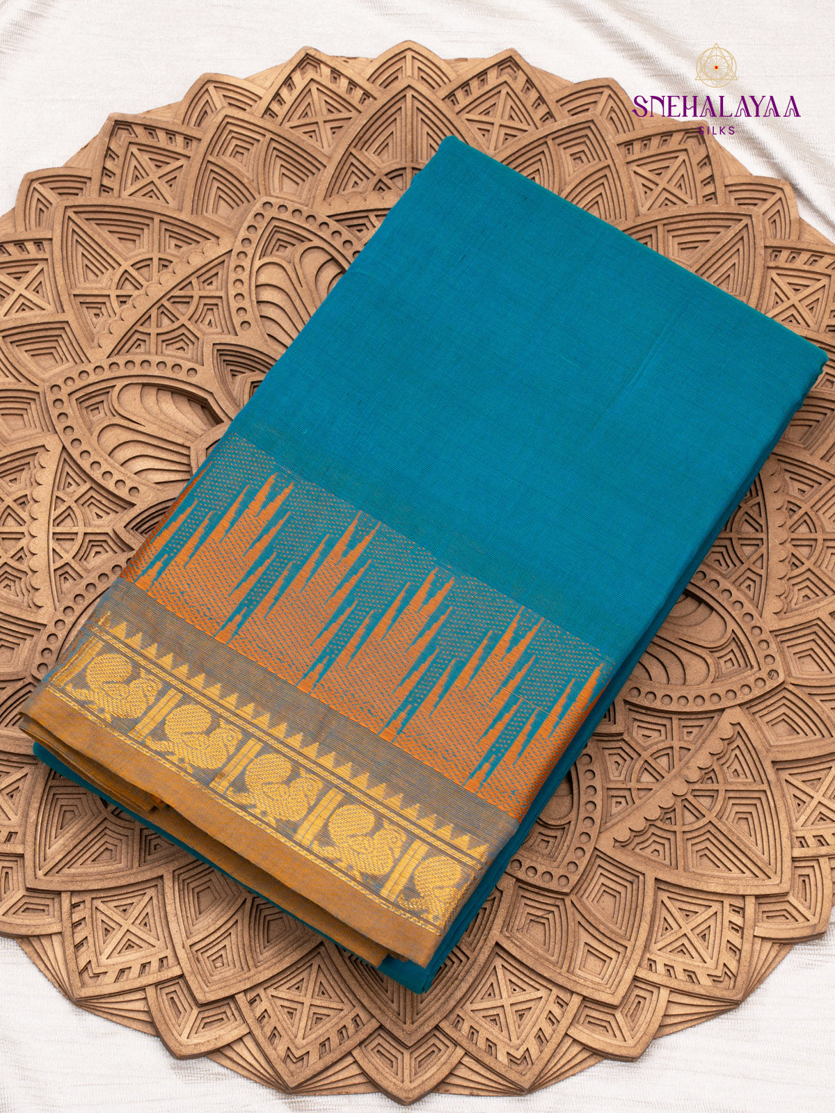 Blue Kanchi Cotton Saree