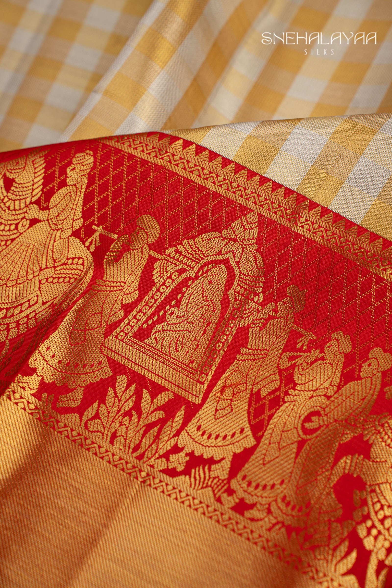 Off White Kancheevaram Silk Saree