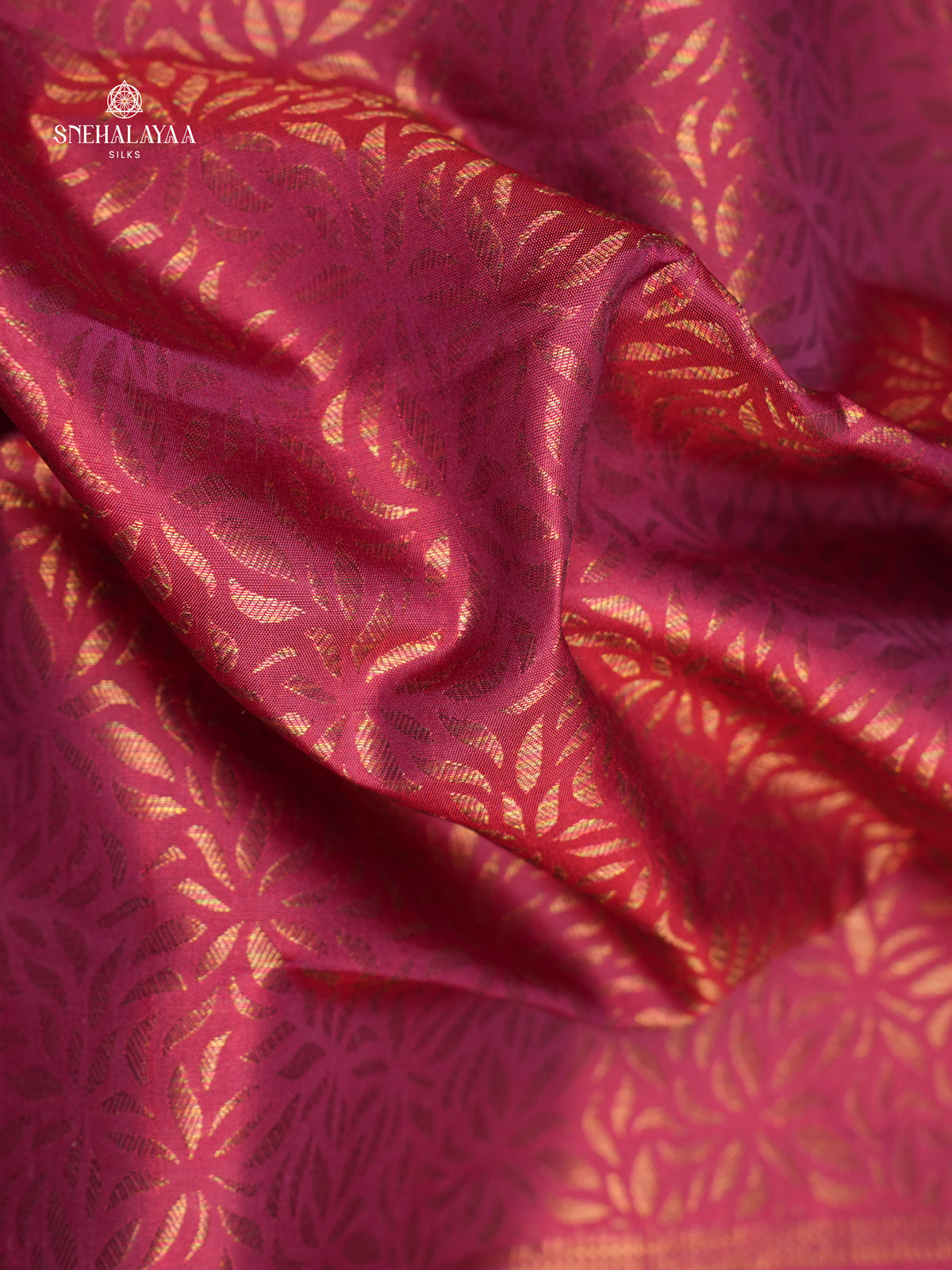 Raspberry Pink Kanjivaram Silk Saree