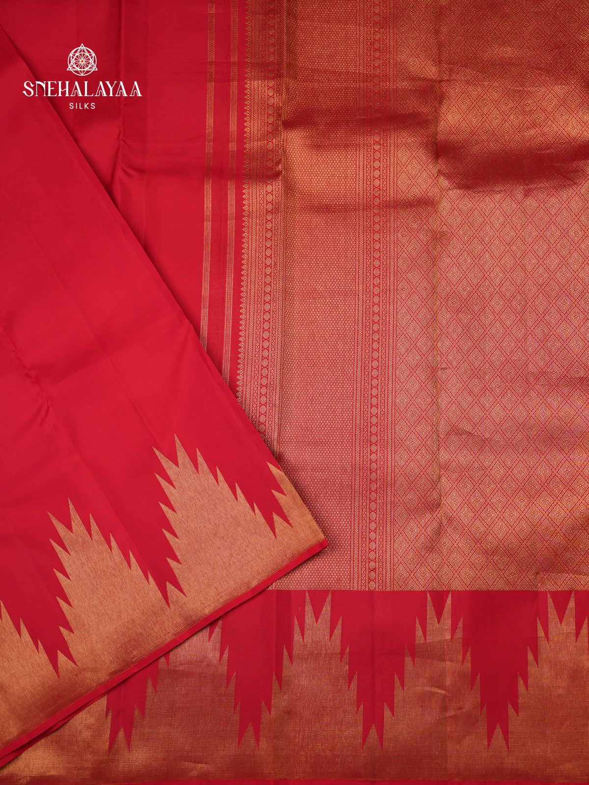 Chilly Red Kanjivaram Silk Saree