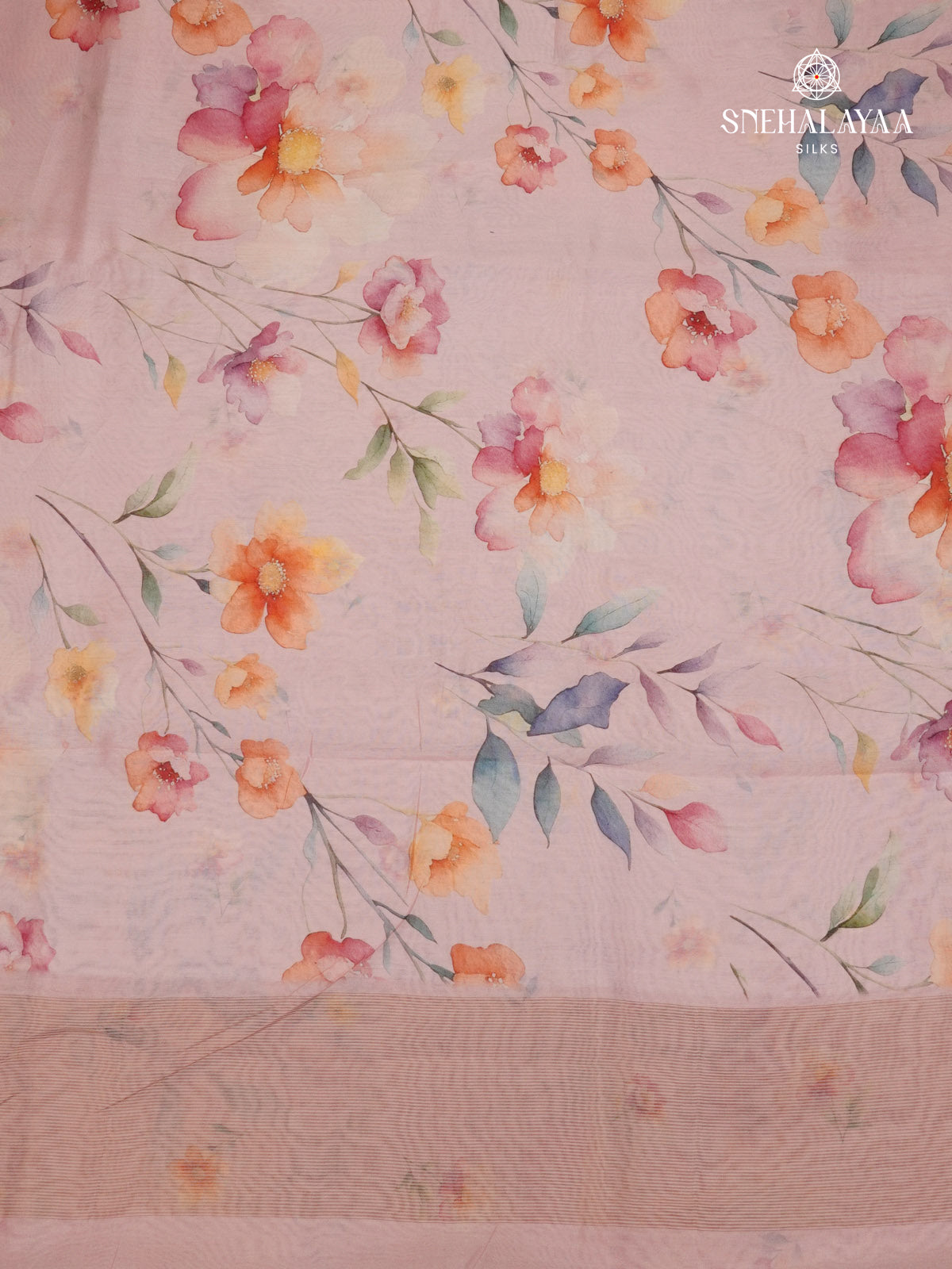 Pastel Pink Chanderi Saree