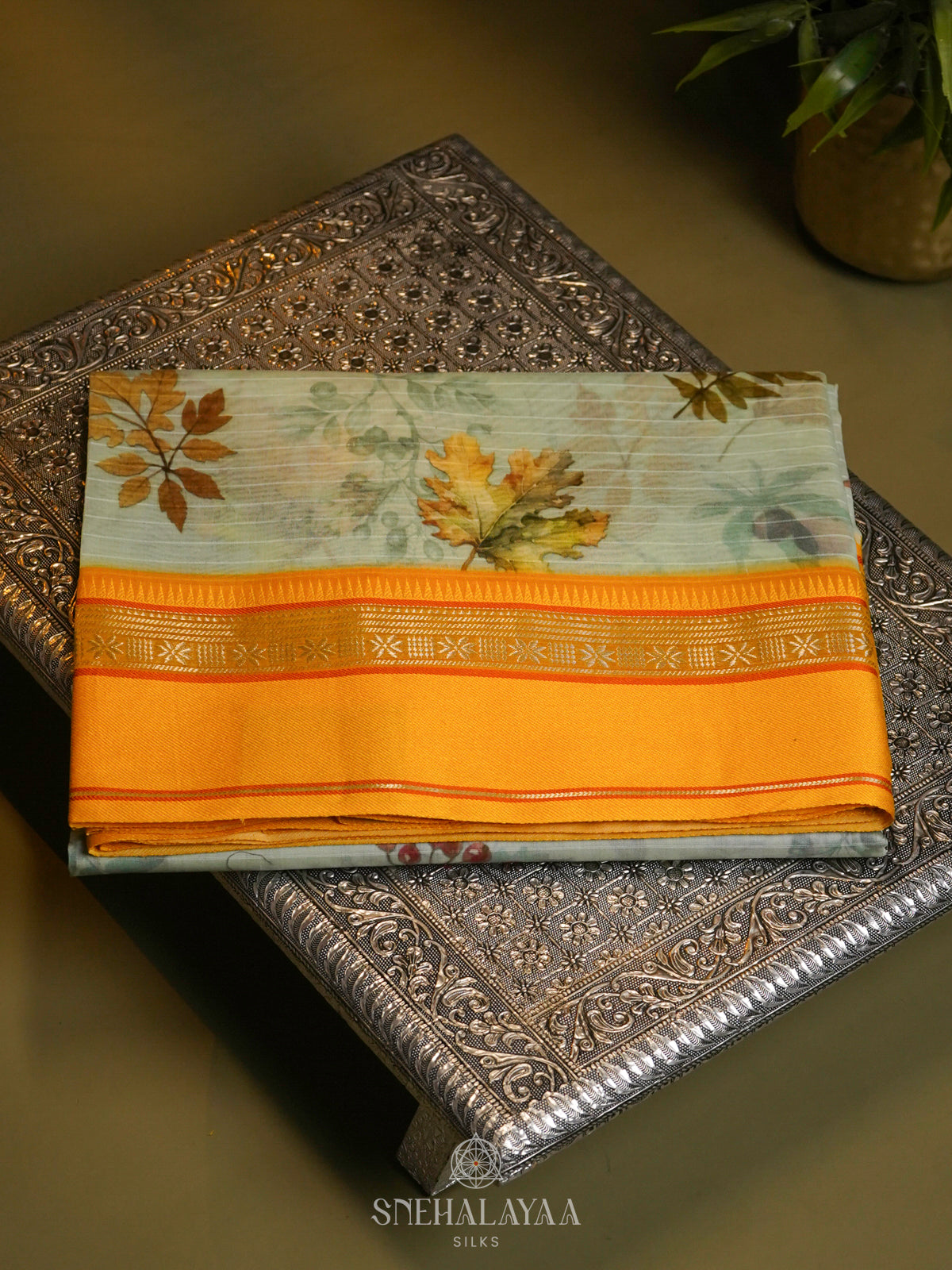 Off White Chanderi Saree