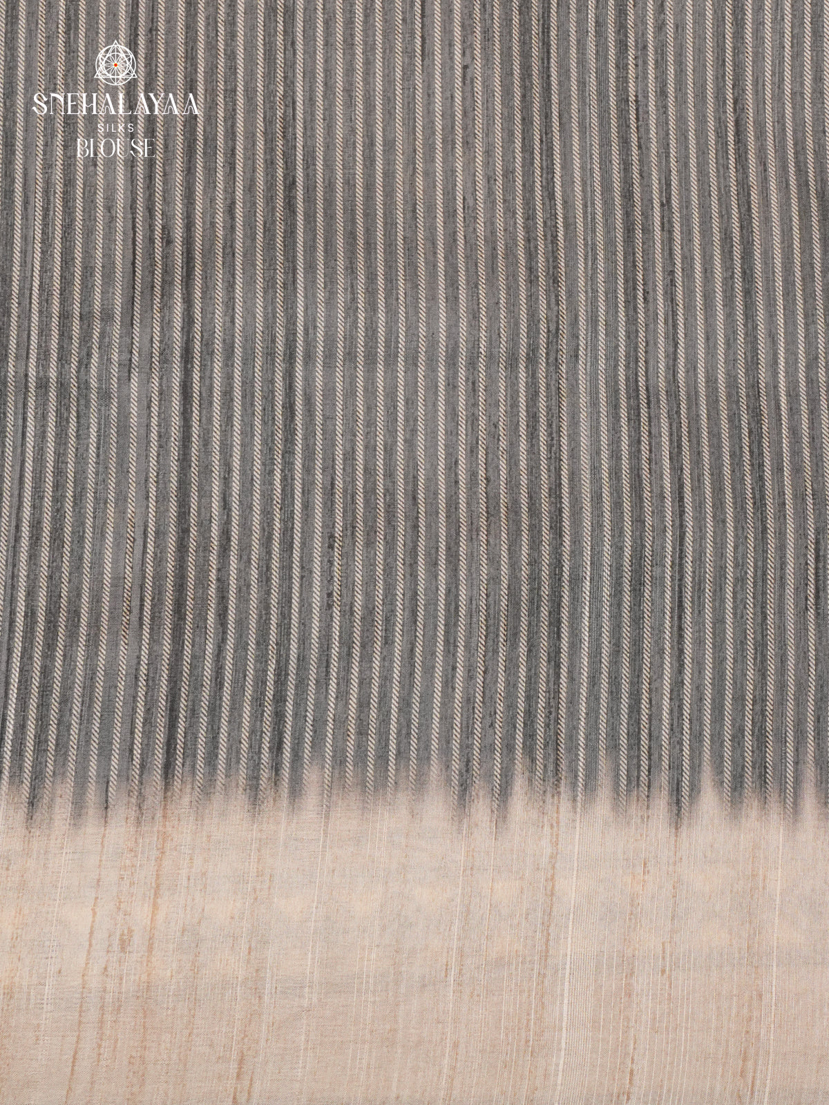 Grey Tussar Embroidery Saree