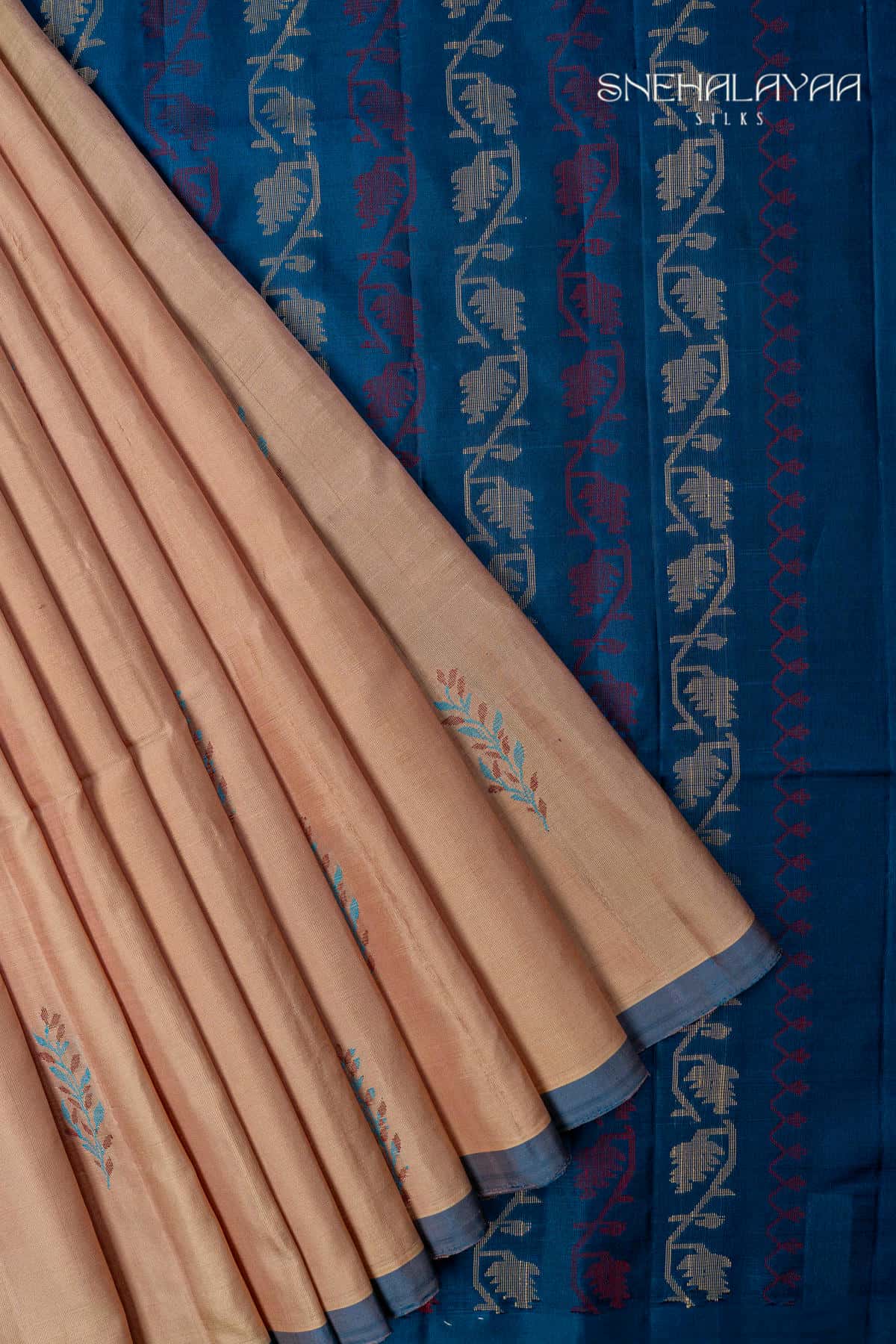 Peach Soft Silk Saree