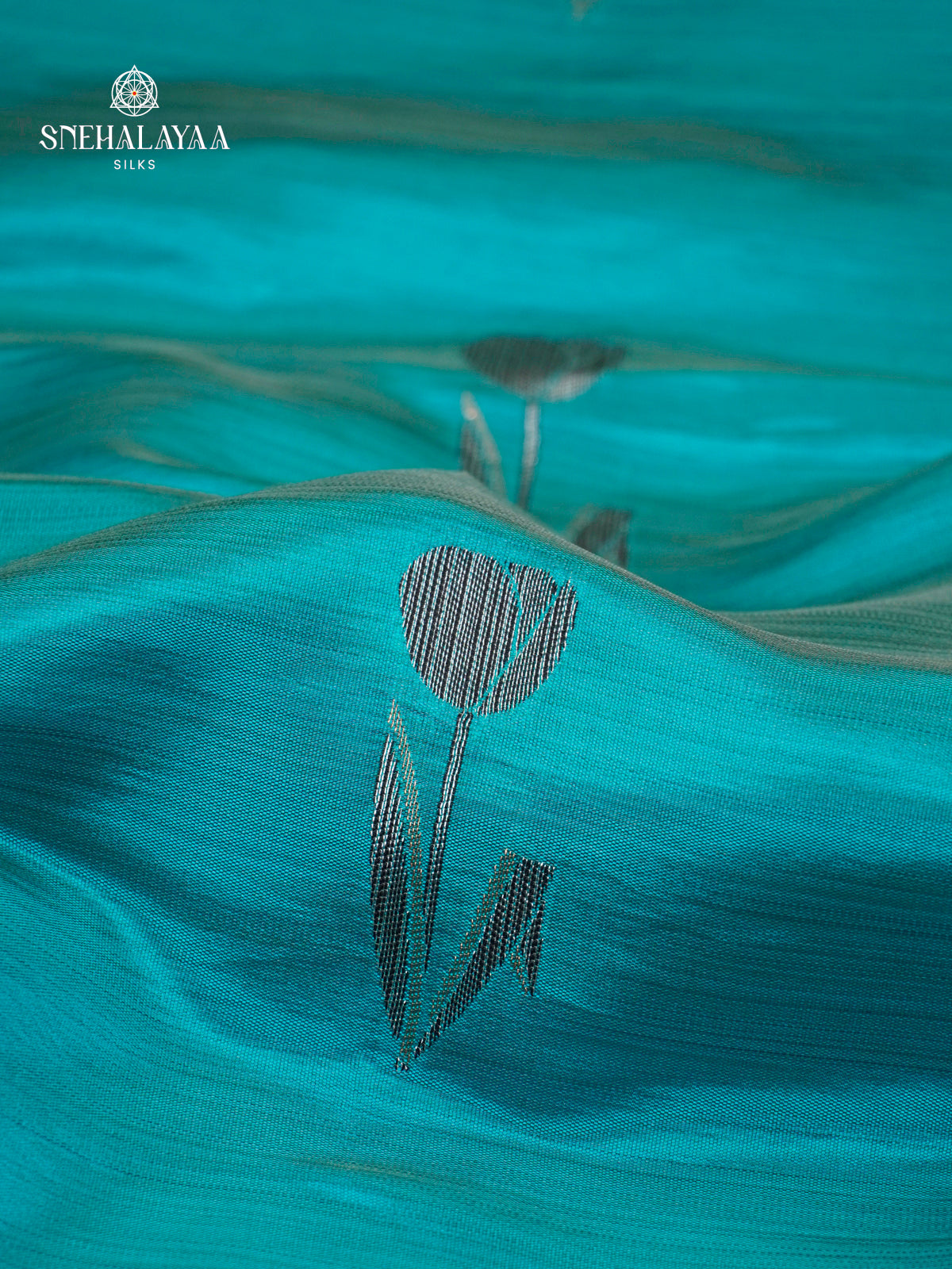 Sky Blue Dola Silk Saree