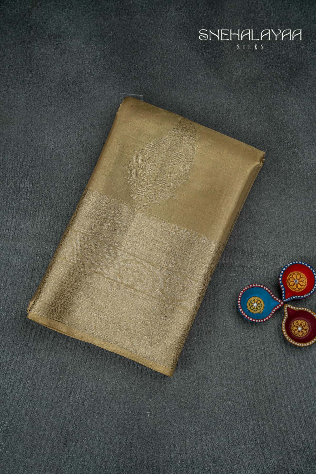 Gold Kancheevaram Tissue Silk Saree