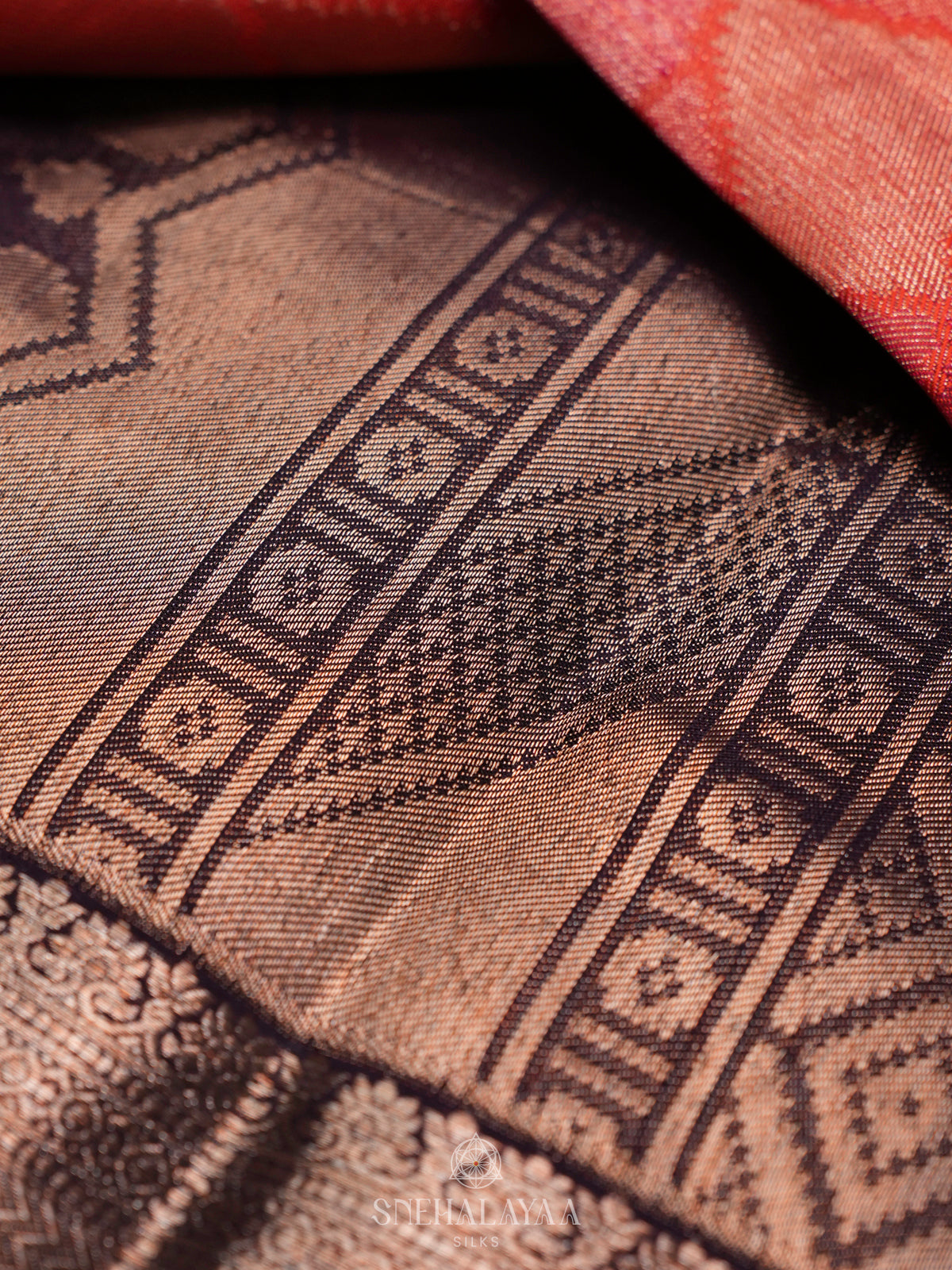 Orange Kanjivaram Silk Saree