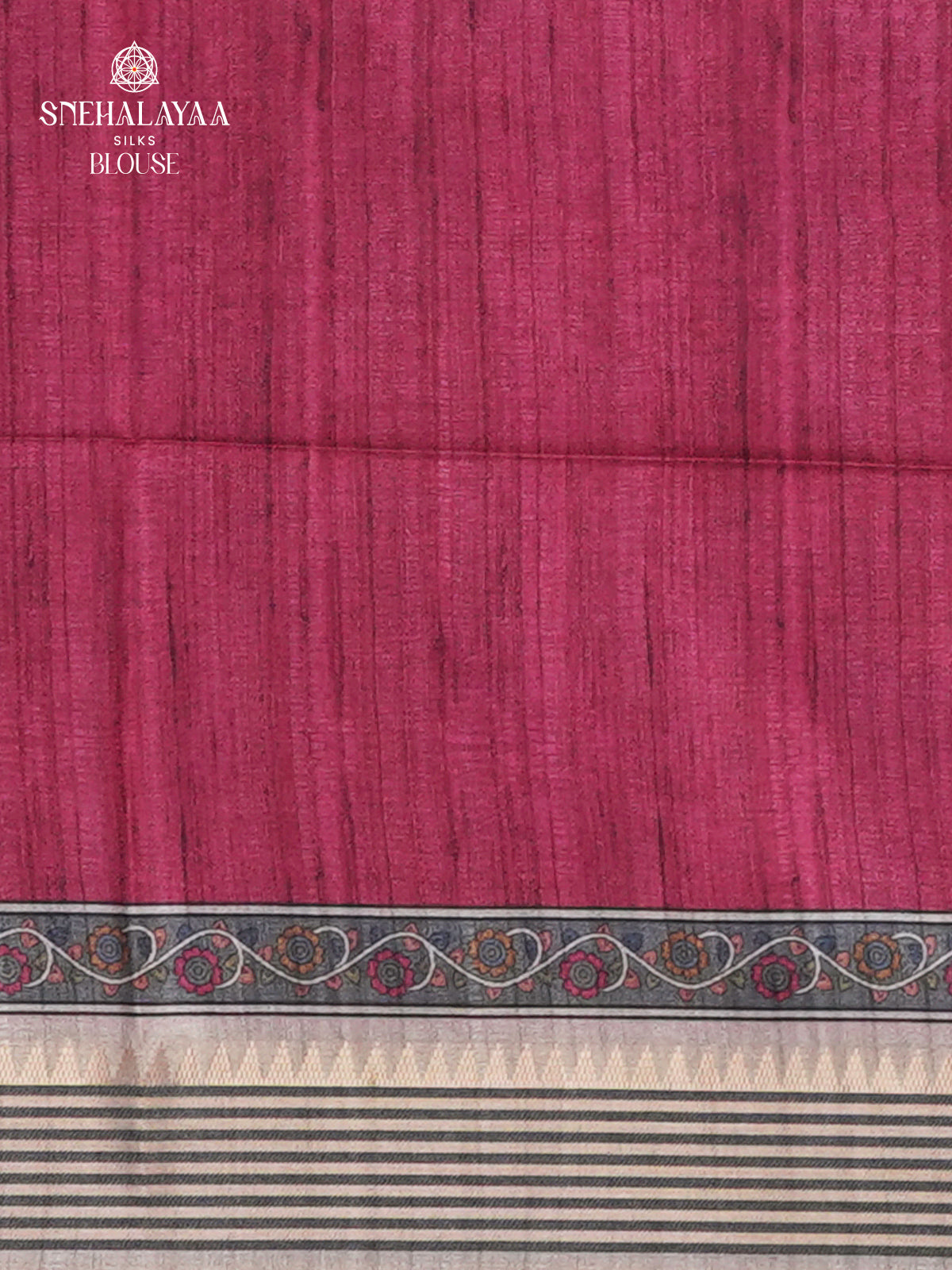 Maroon Tussar Saree