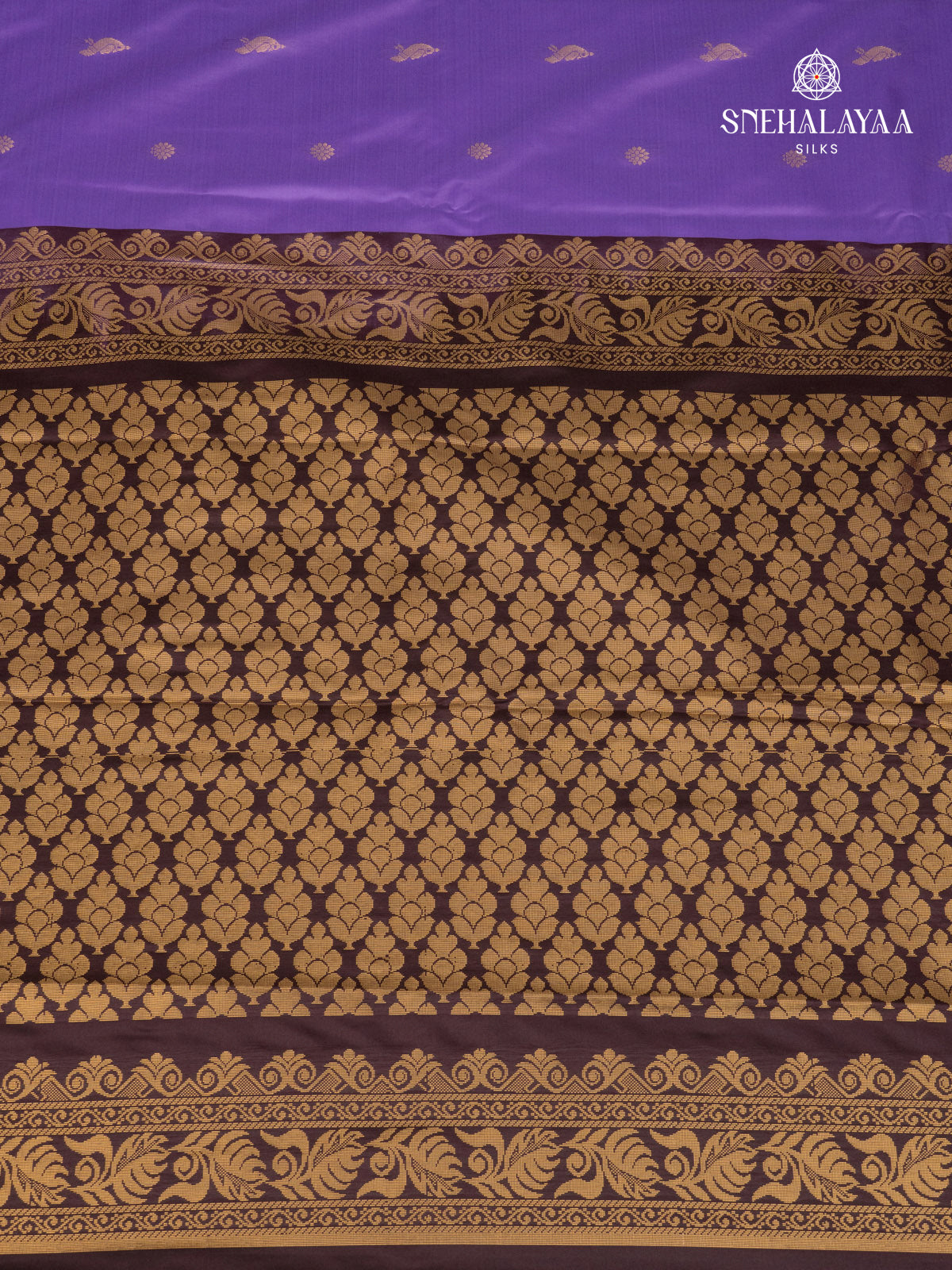 Lavender Gadwal Silk Saree