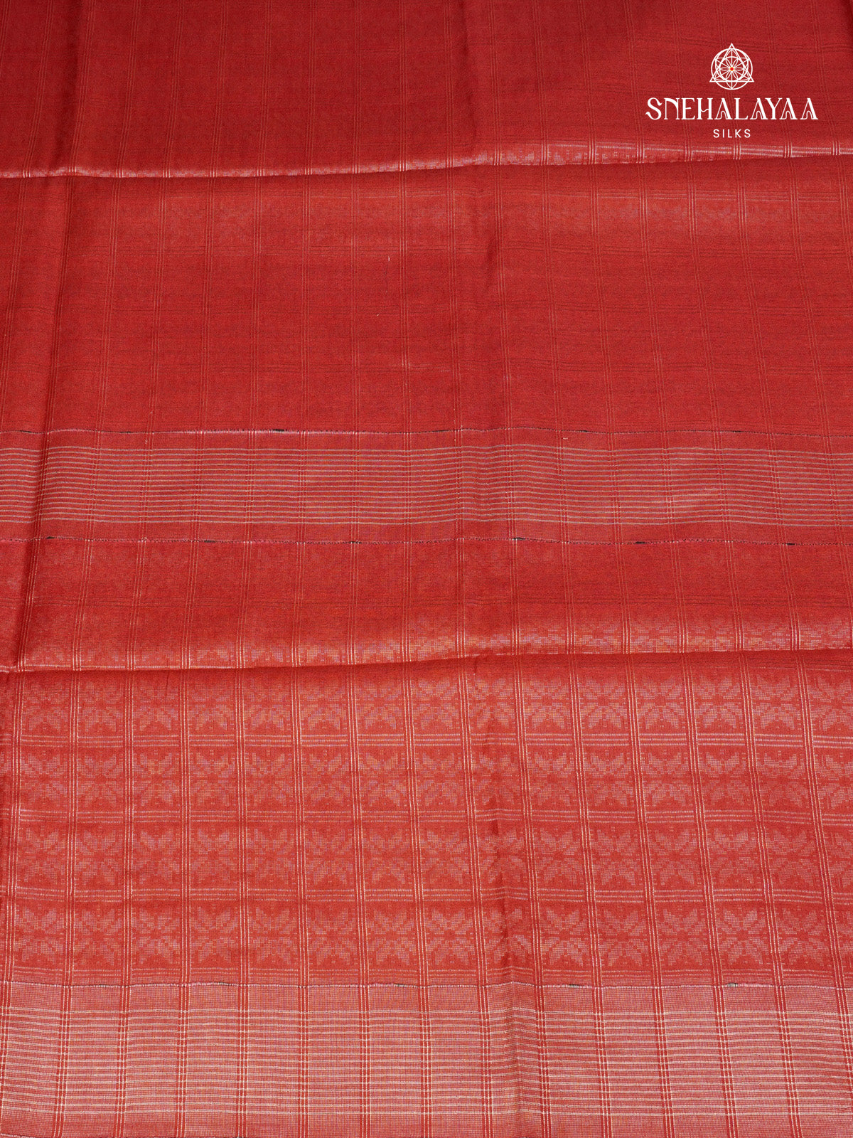 Red Bamboo Silk Saree