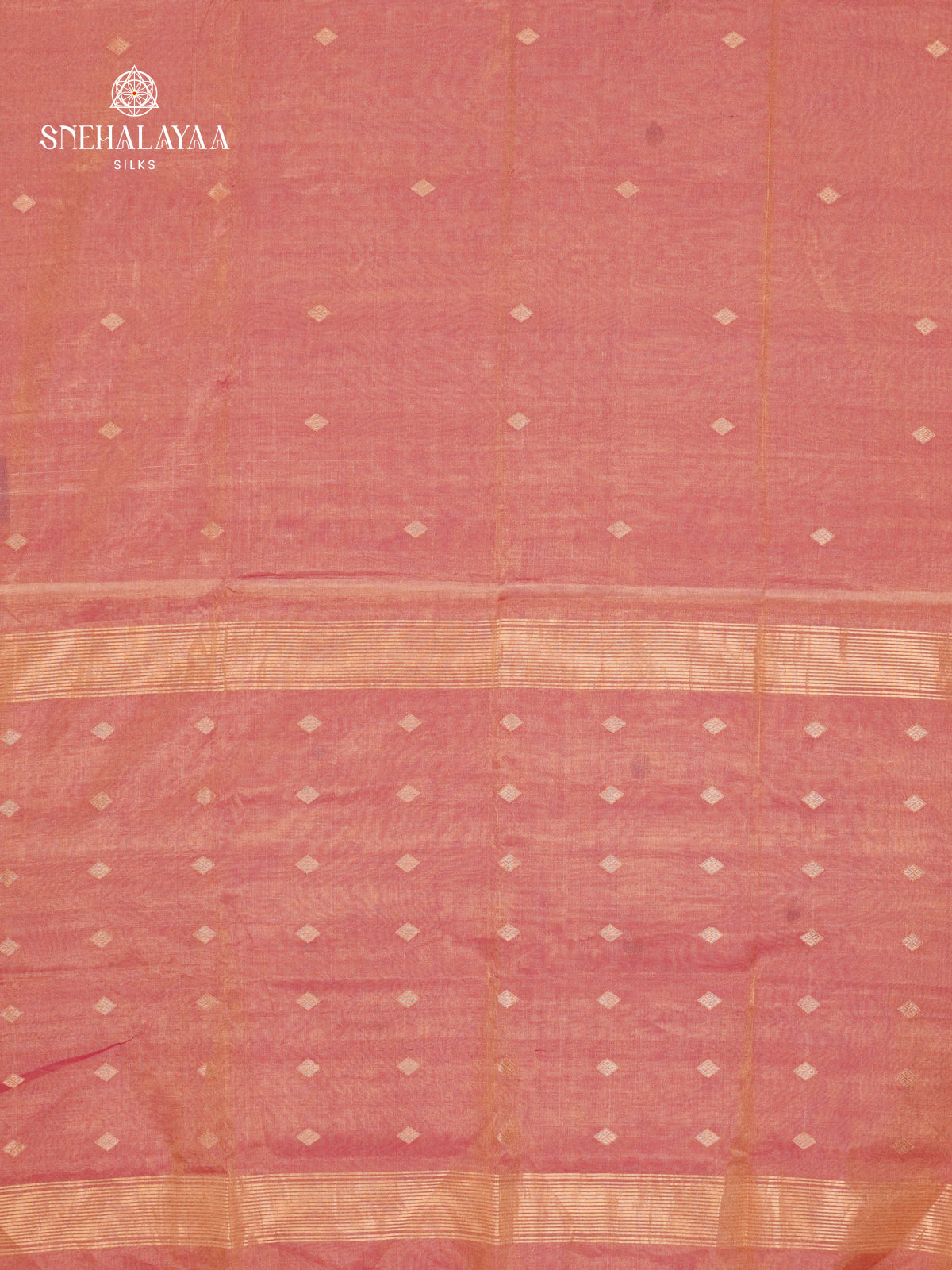 Pale Pink Maheshwari Silk Saree