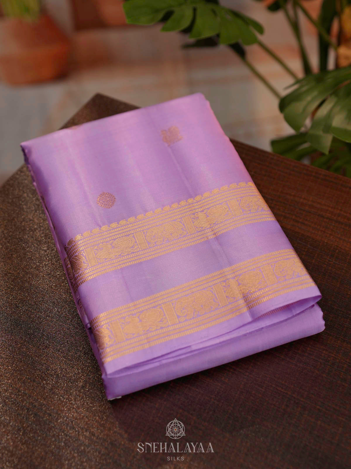 Lavender Kanjivaram Silk Saree