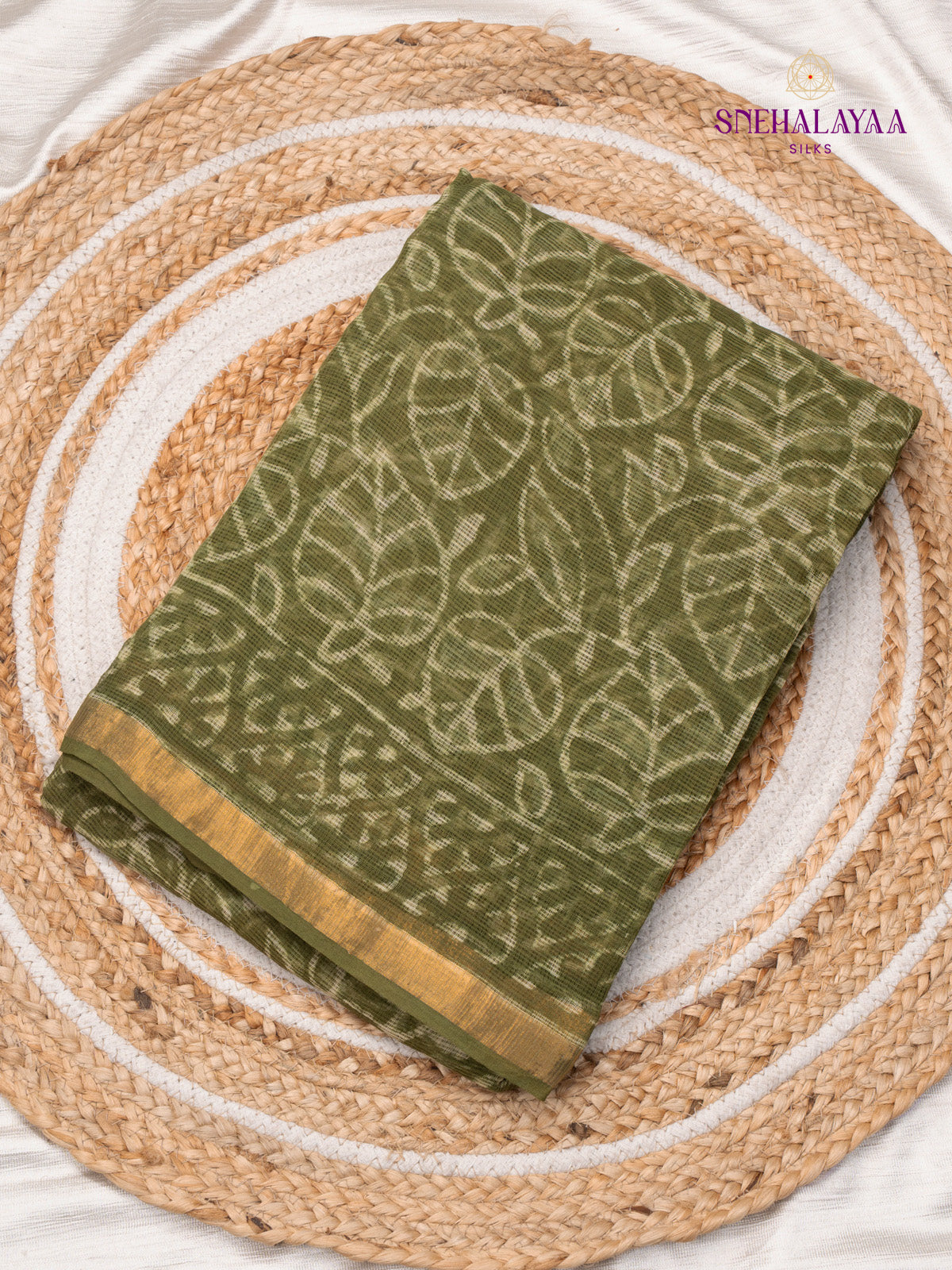 Pine Green Kota Saree