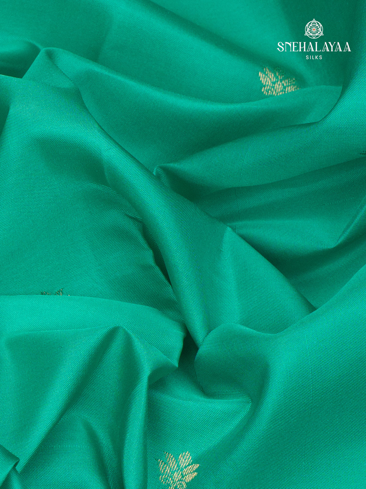Teal Green Korvai Kanjivaram Silk Saree