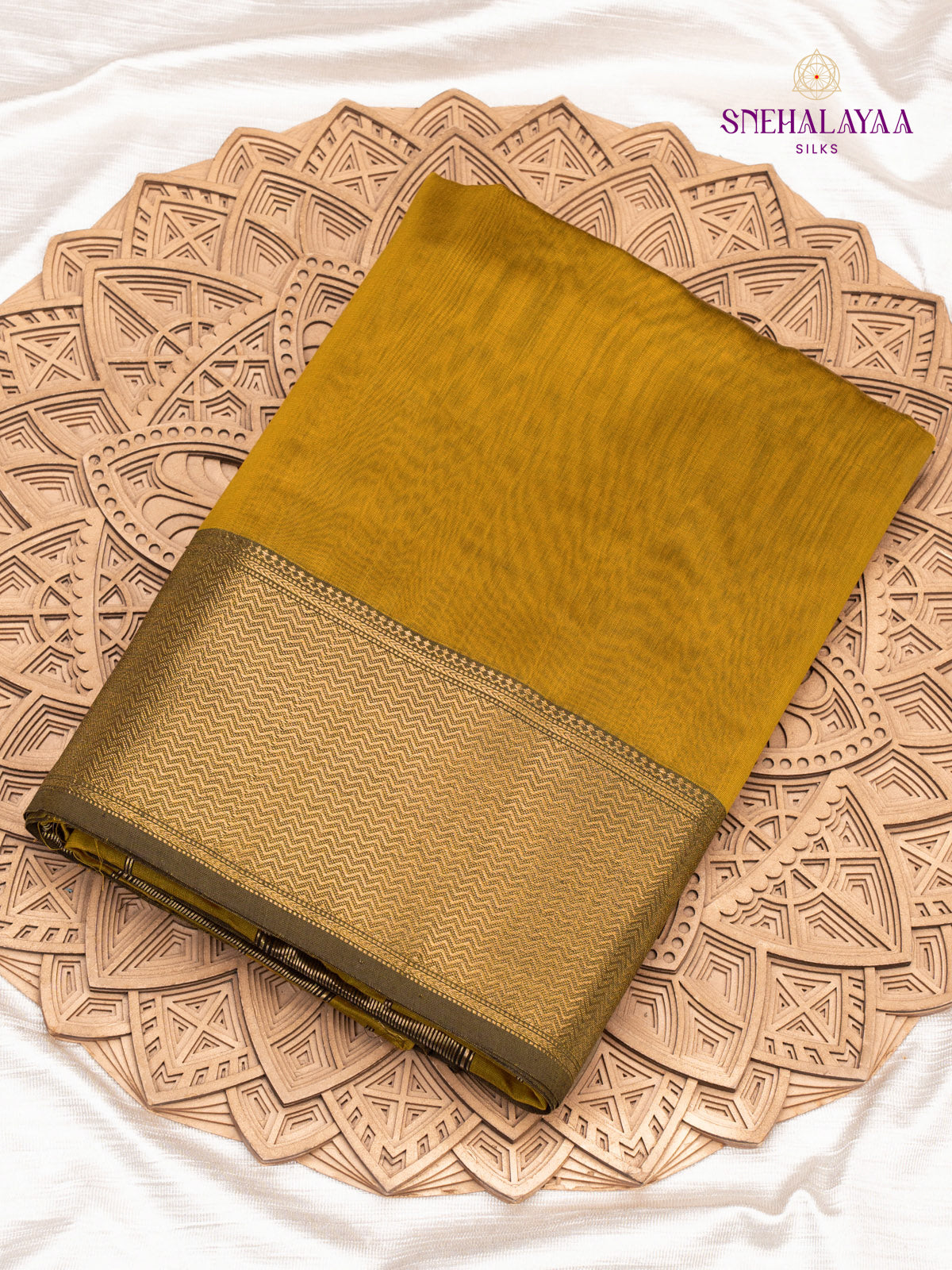 Yellow Maheshwari Silk Cotton Saree