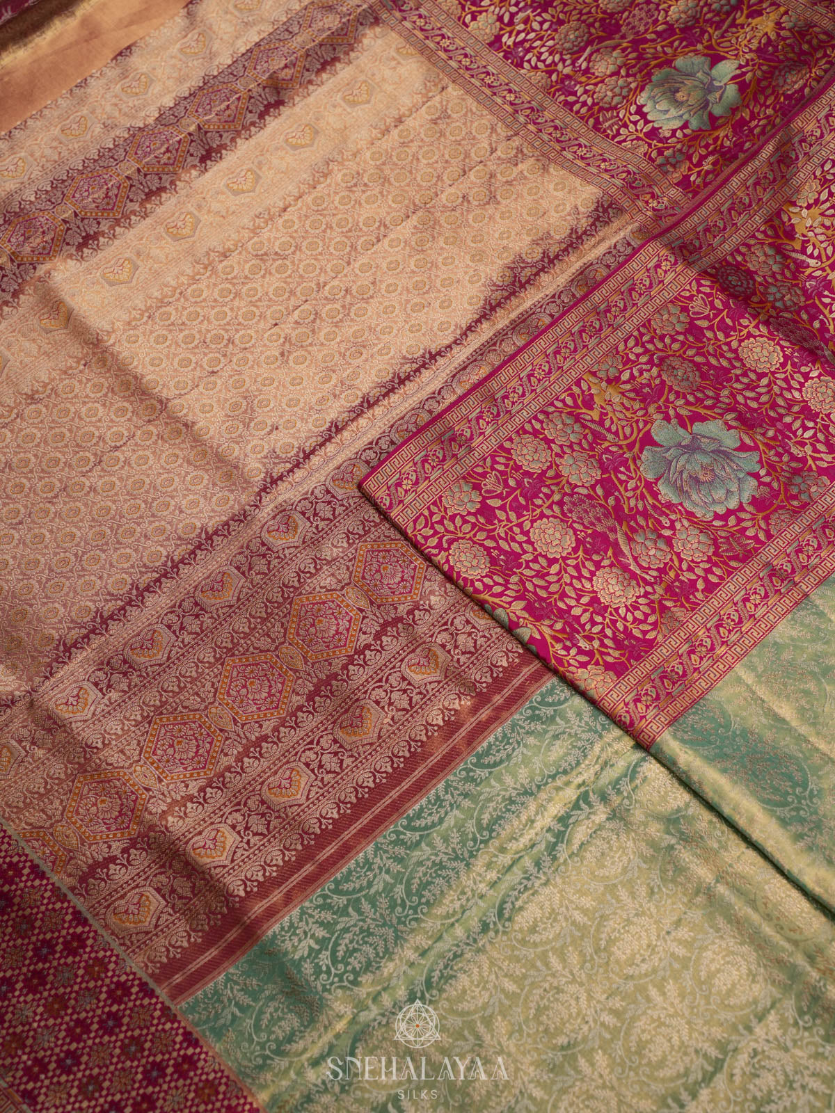Sage Green Kanjivaram Silk Saree