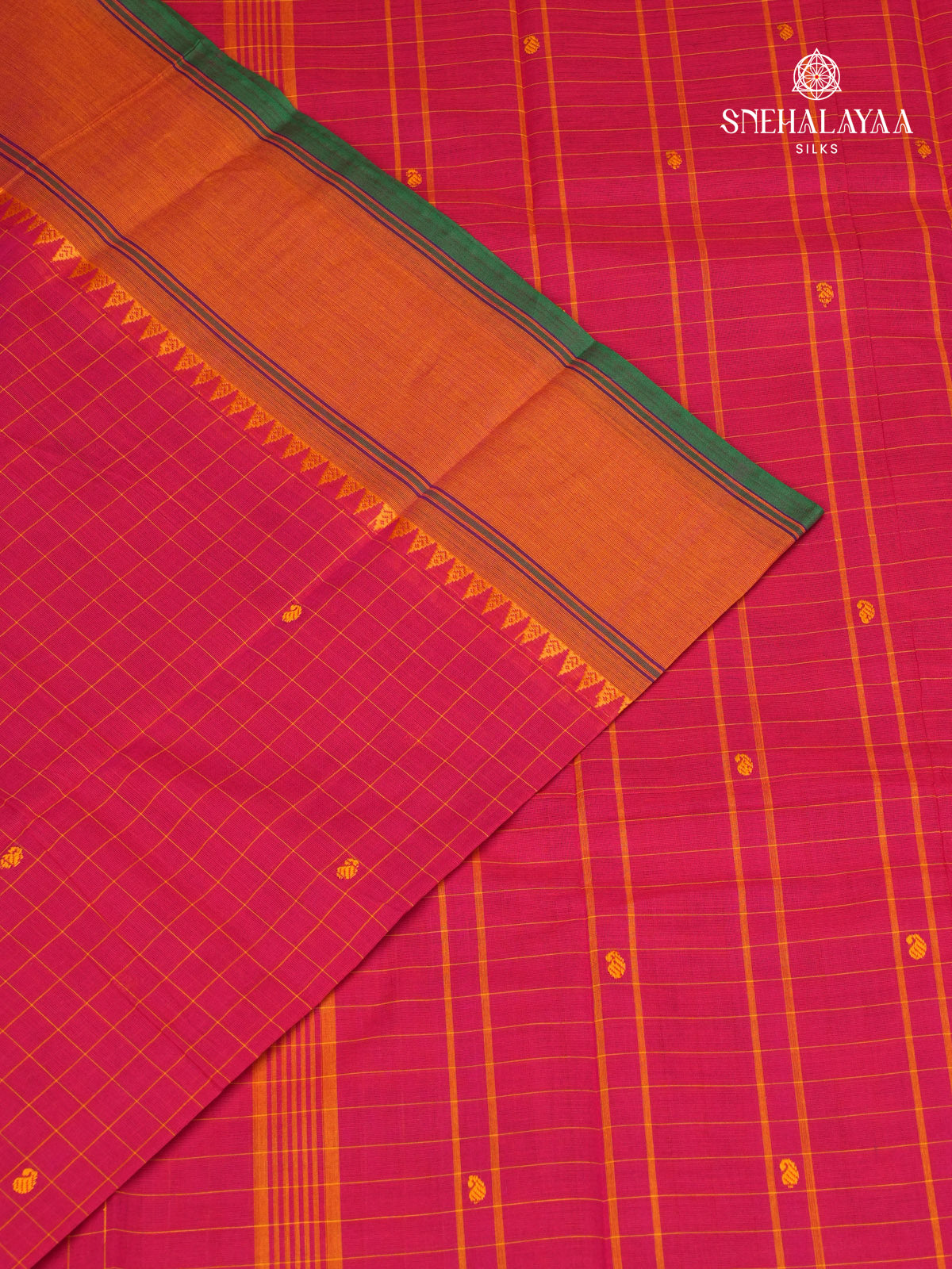 Rani Pink Chettinad Cotton Saree