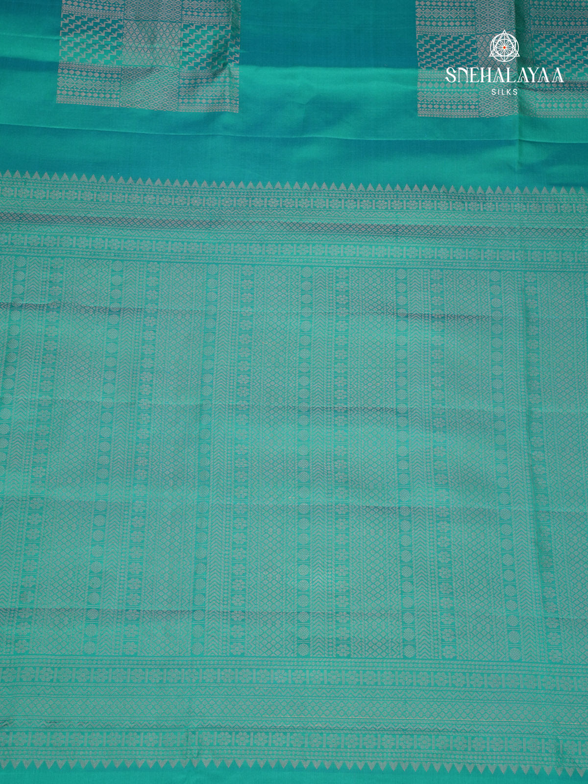 Teal Blue Kanjivaram Soft Silk Saree