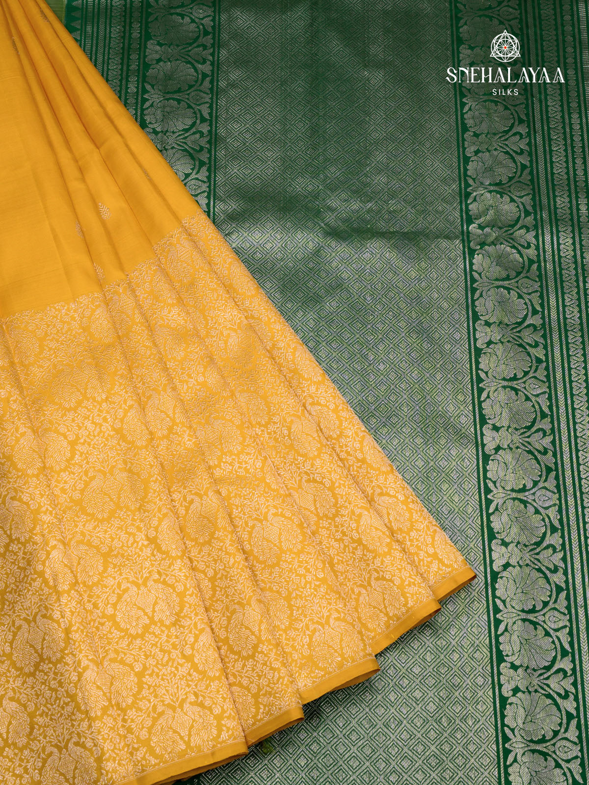 Yellow Kanjivaram Silk Saree