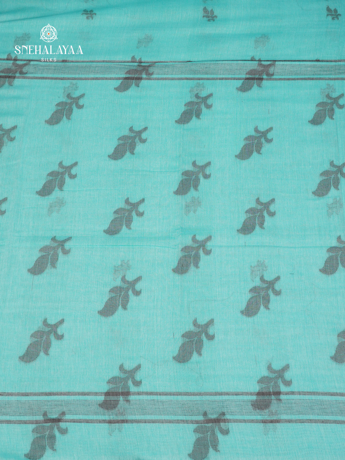 Pastel Blue Sambalpuri Cotton Saree