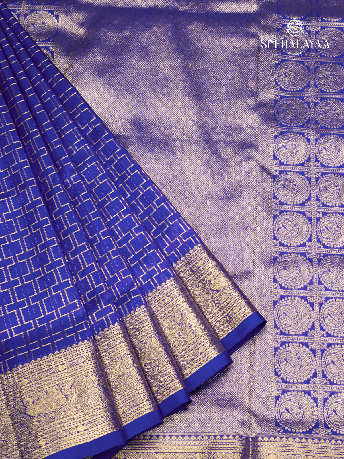 Blue Venkatagiri Silk Saree