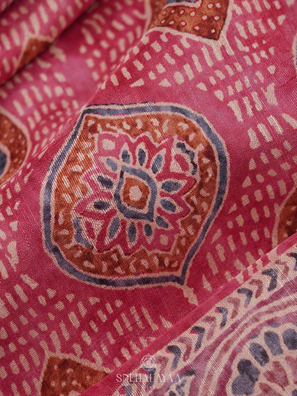 Rani Pink Tussar Saree