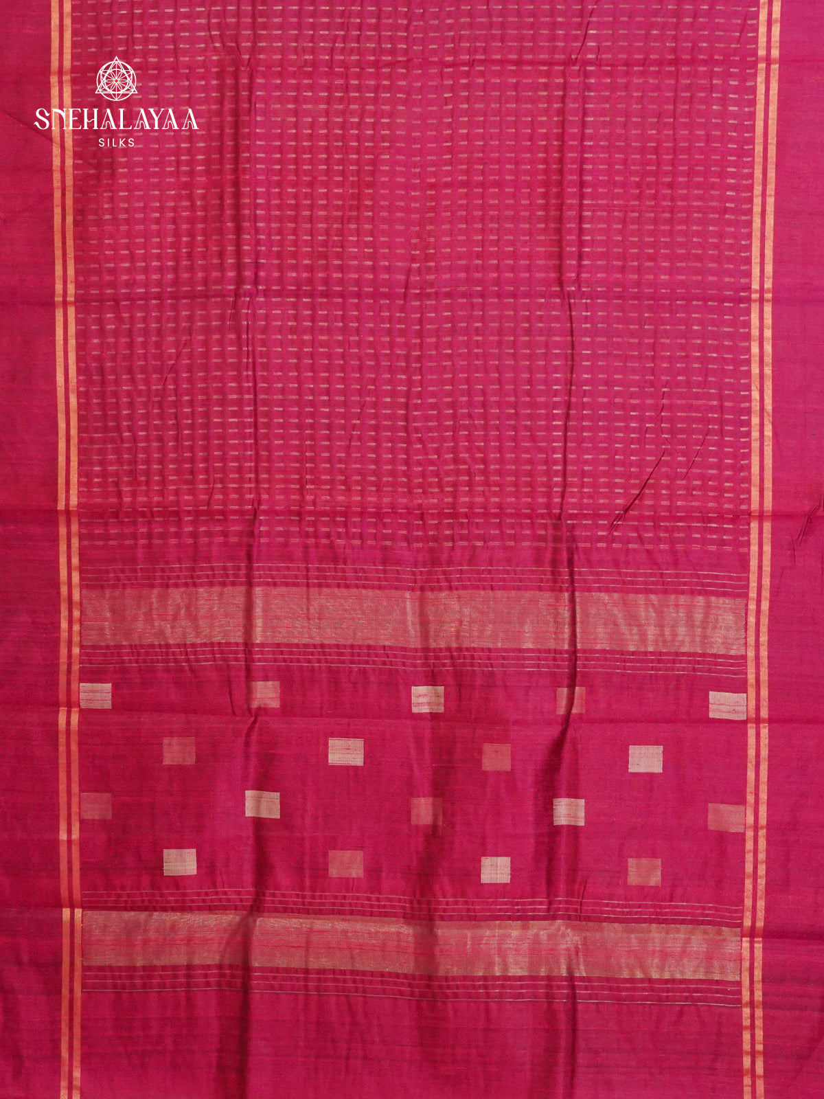 Rani Pink Dupion Silk Saree