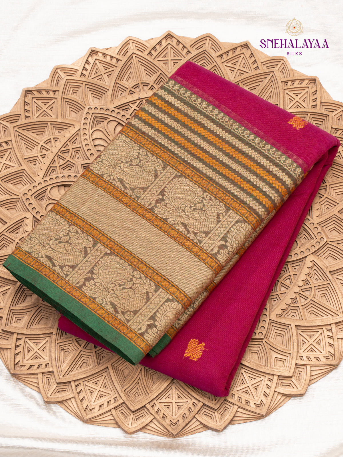 Pink Kanchi Cotton saree