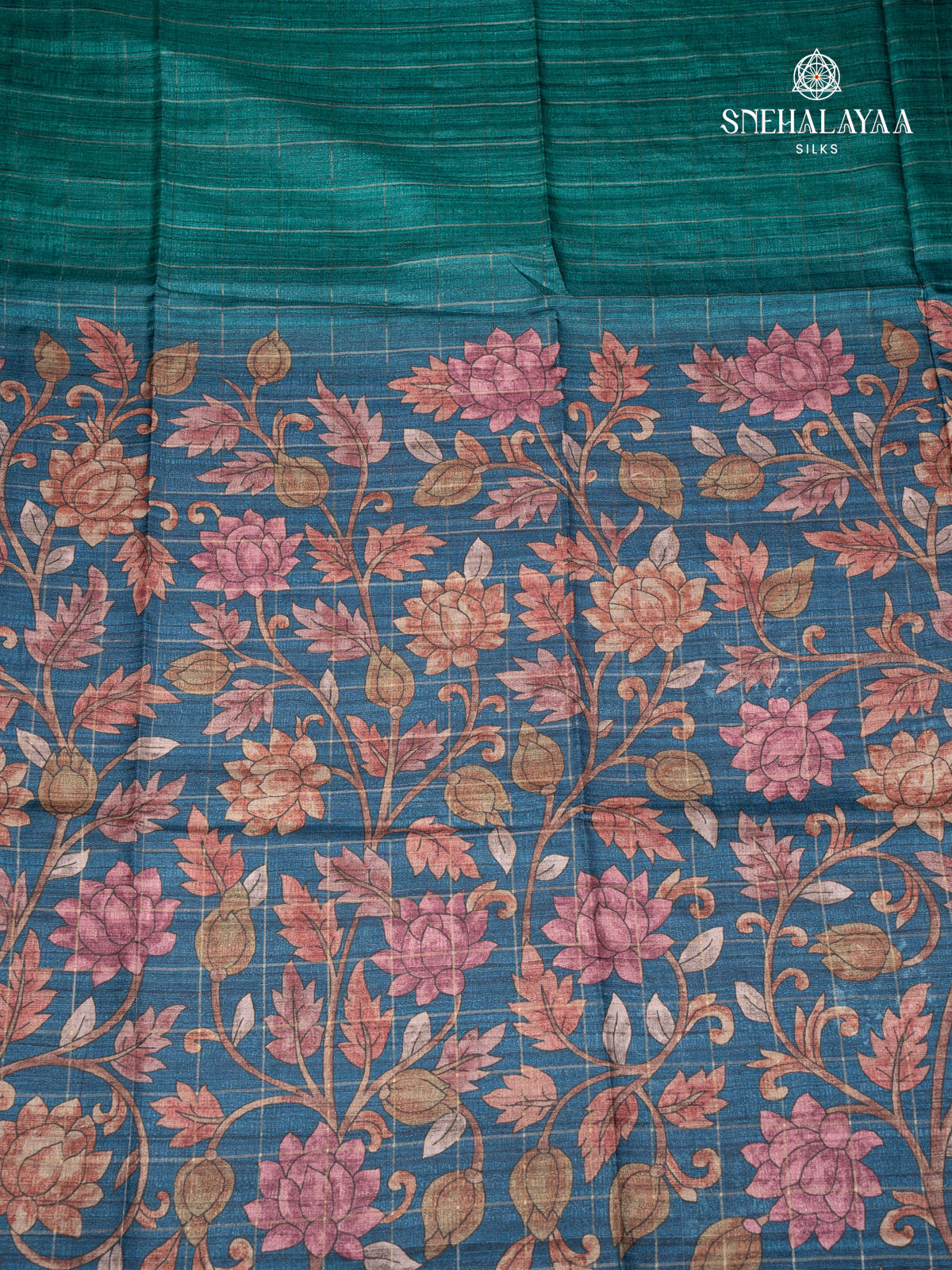 Blue Jute Saree