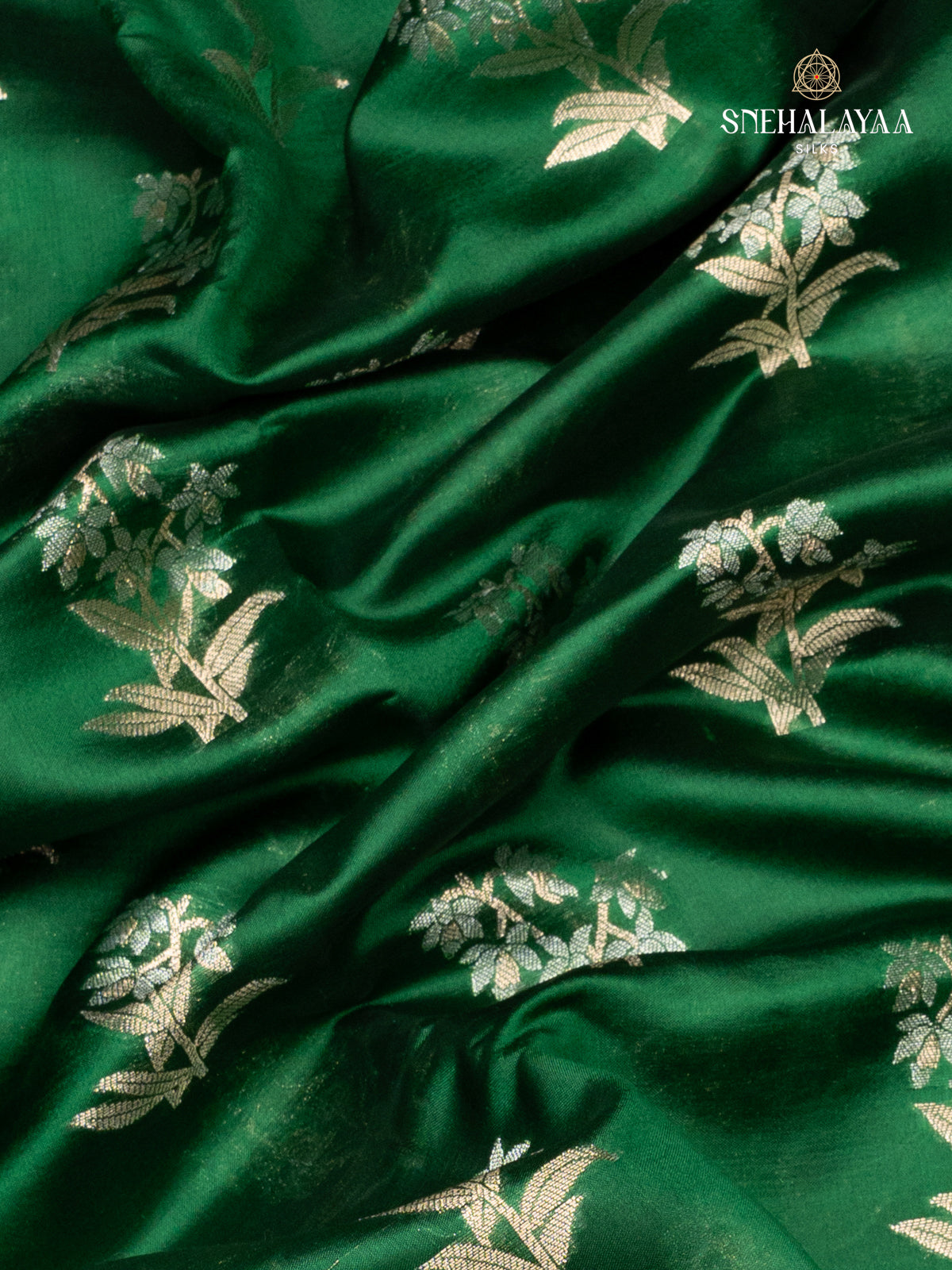 Green Banaras dupion Silk Saree