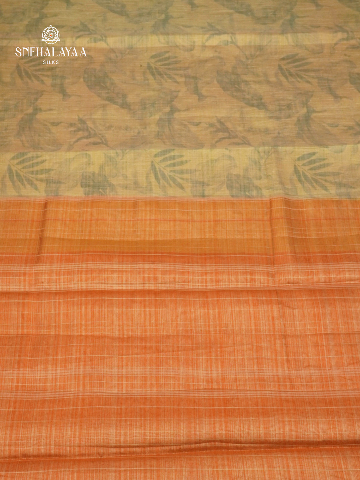 Olive Green Linen Tissue Saree