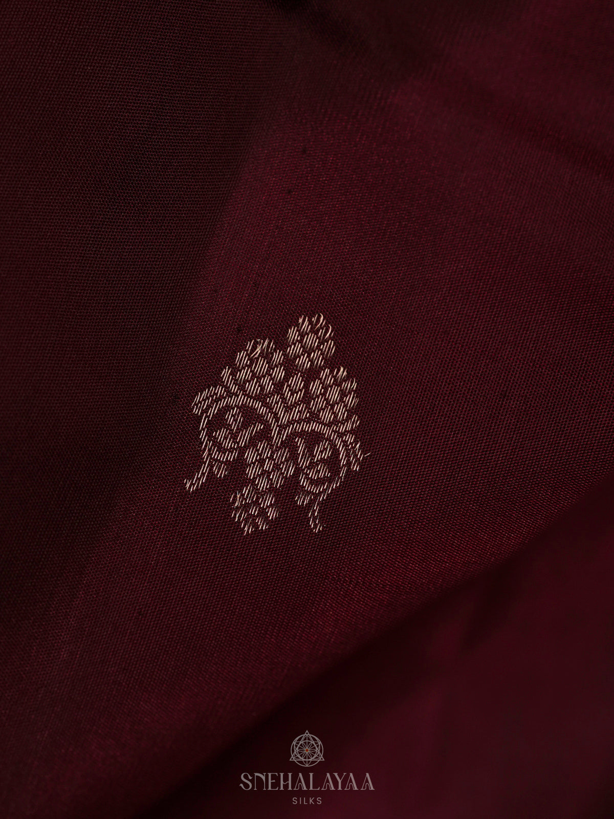 Burgundy Kanjivaram Silk Saree