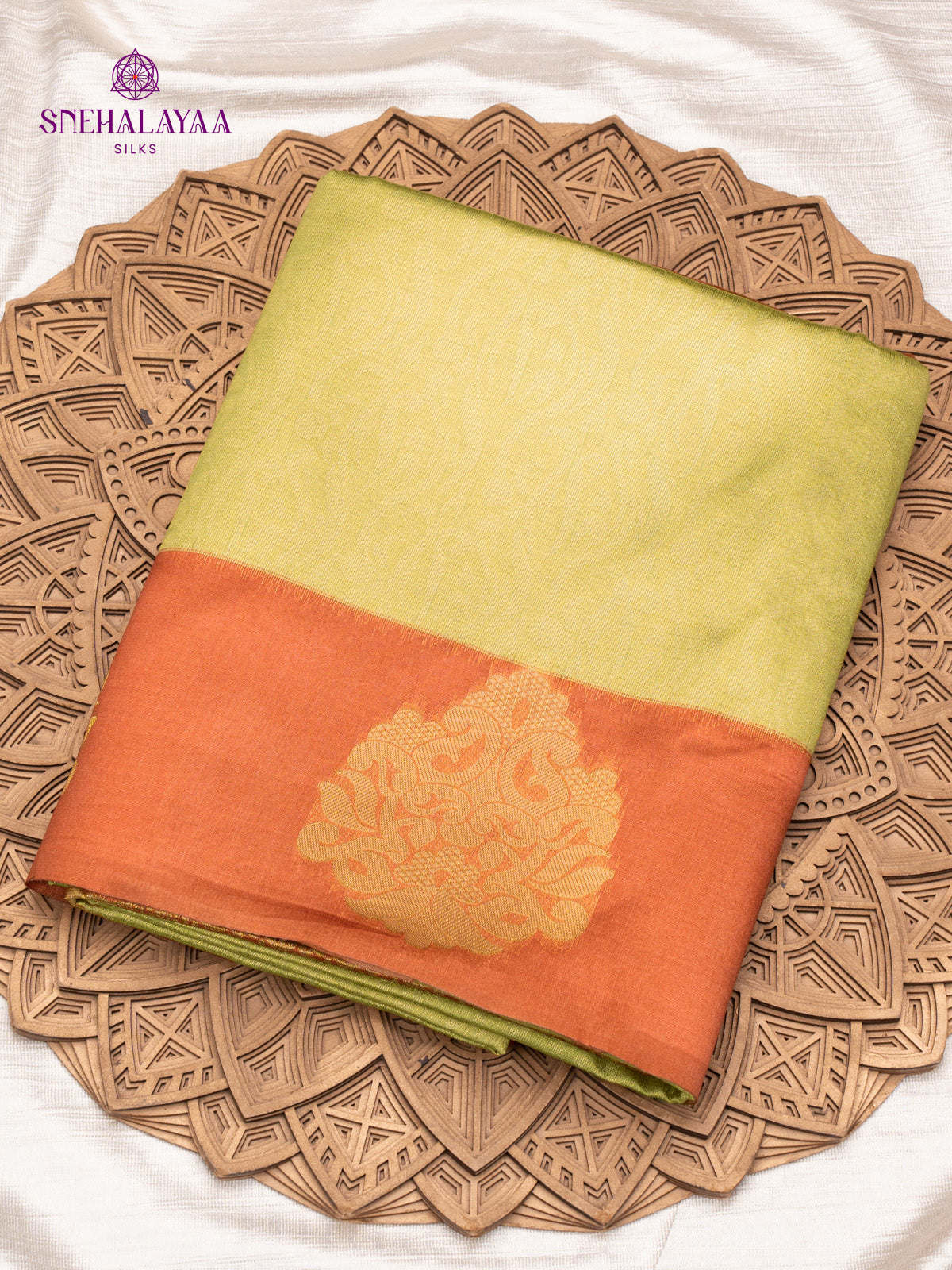 Lime Green Jute Saree