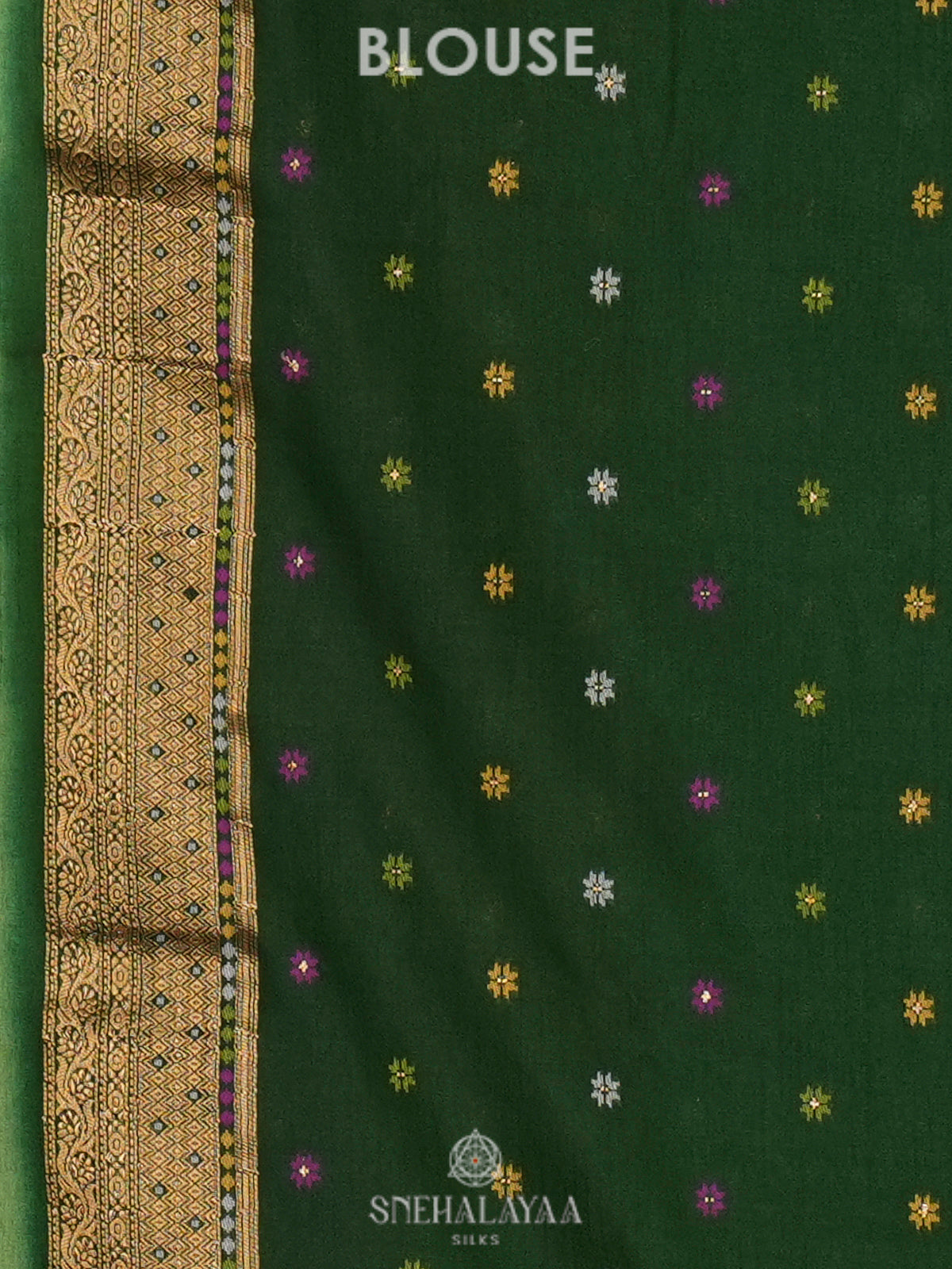 Green Ikat Silk Saree